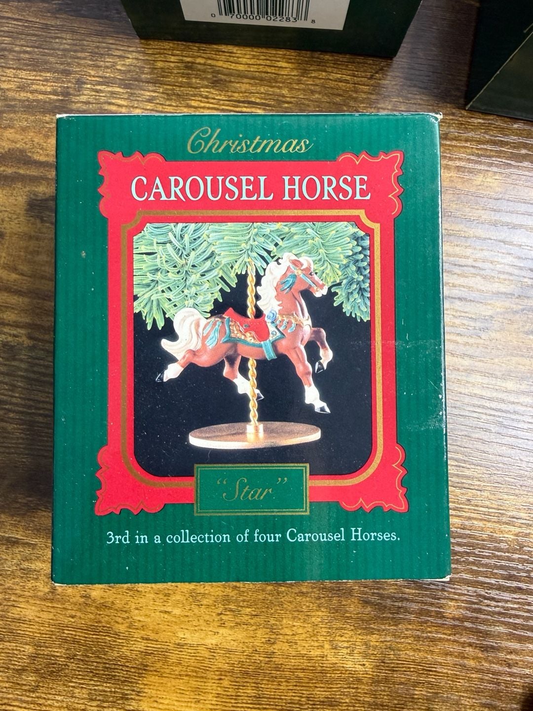 Hallmark 1989 Christmas Carousel Horse Ornaments Collection and Display Stand 7