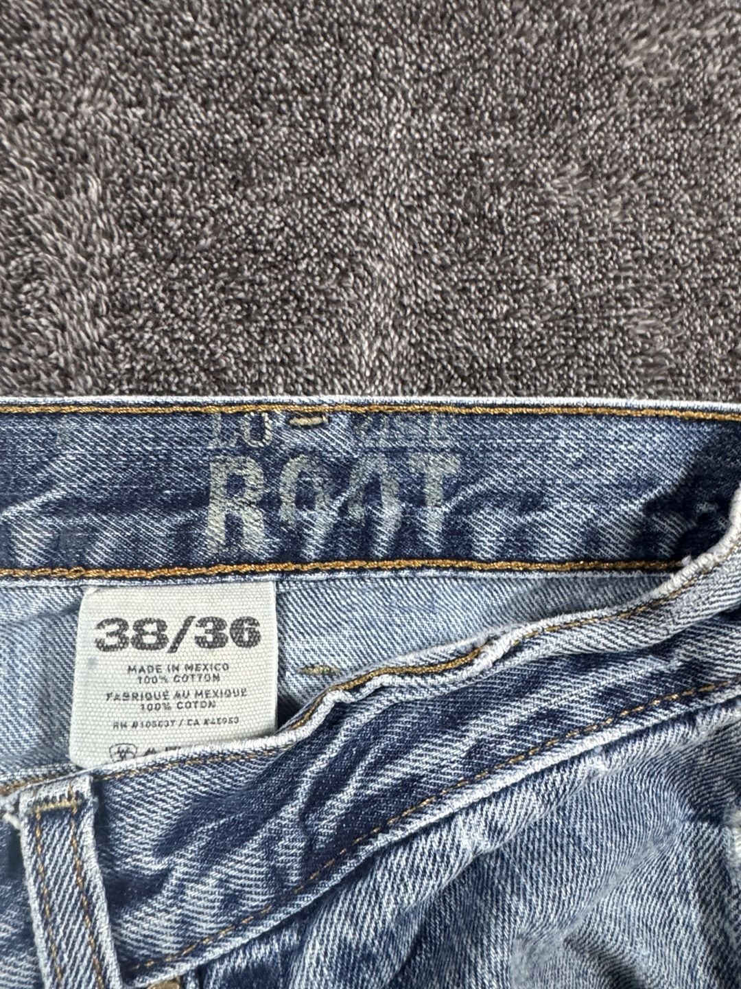 Ariat M4 Low Boot 38x36 Distressed Jeans Light Wash 5