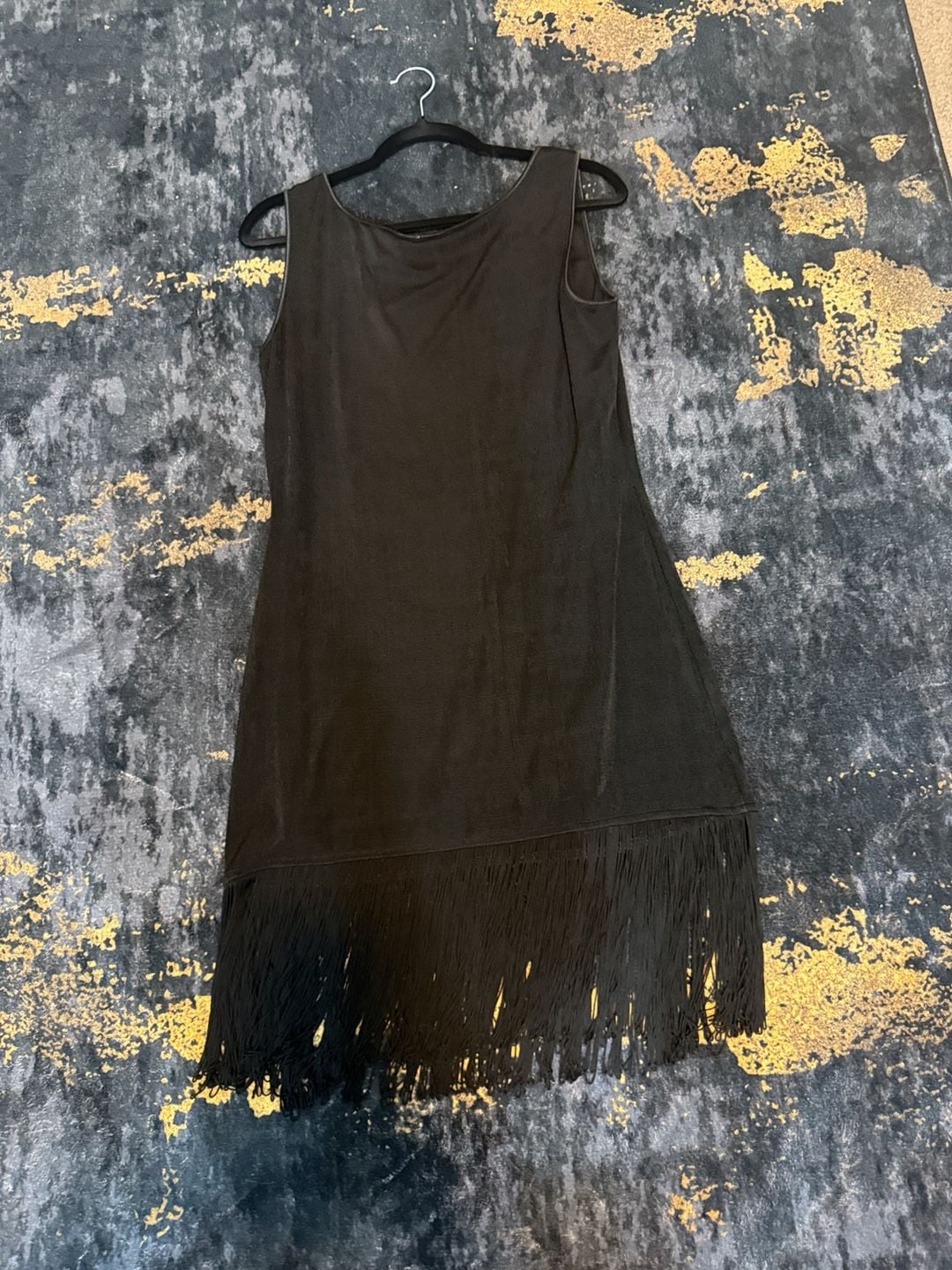 Together Black Fringe Dress Size M Sleeveless 4