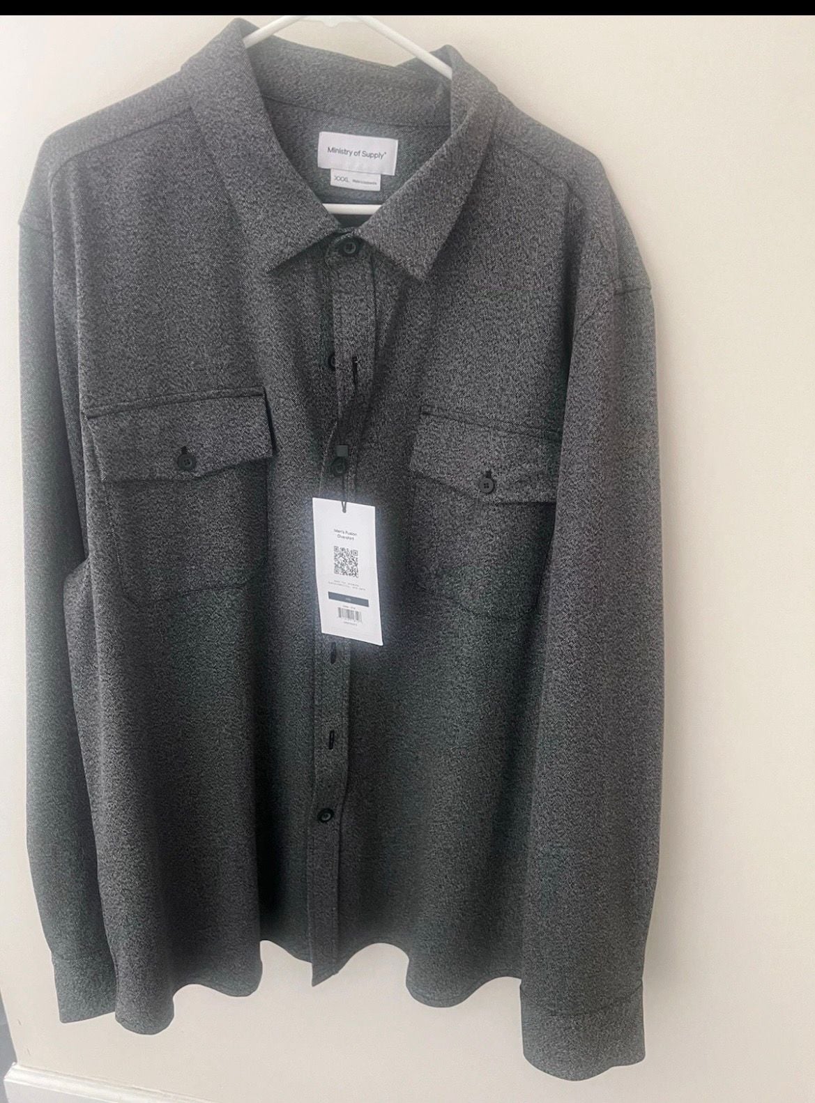 Ministry of Supply Fusion Overshirt Size XXXL Gray Flannel Shirt Jacket 2