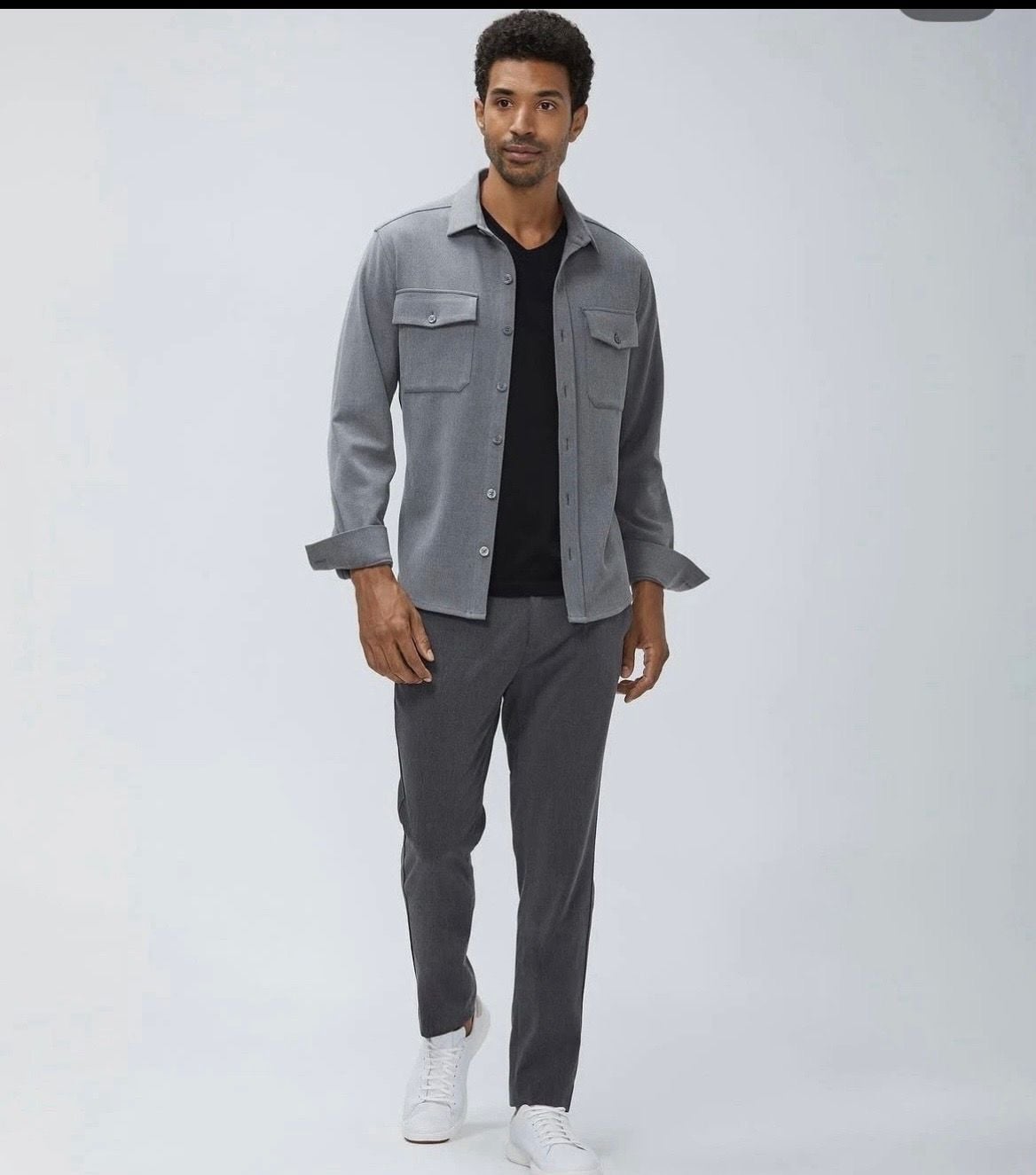 Ministry of Supply Fusion Overshirt Size XXXL Gray Flannel Shirt Jacket 6