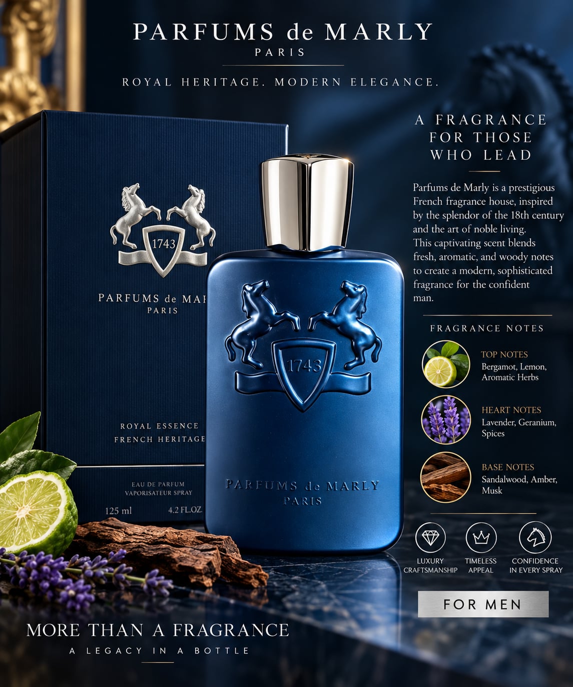 Percival Eau de Parfum (75ml, 125ml, 200ml) – Official Website – Parfums de Marly USA, 1