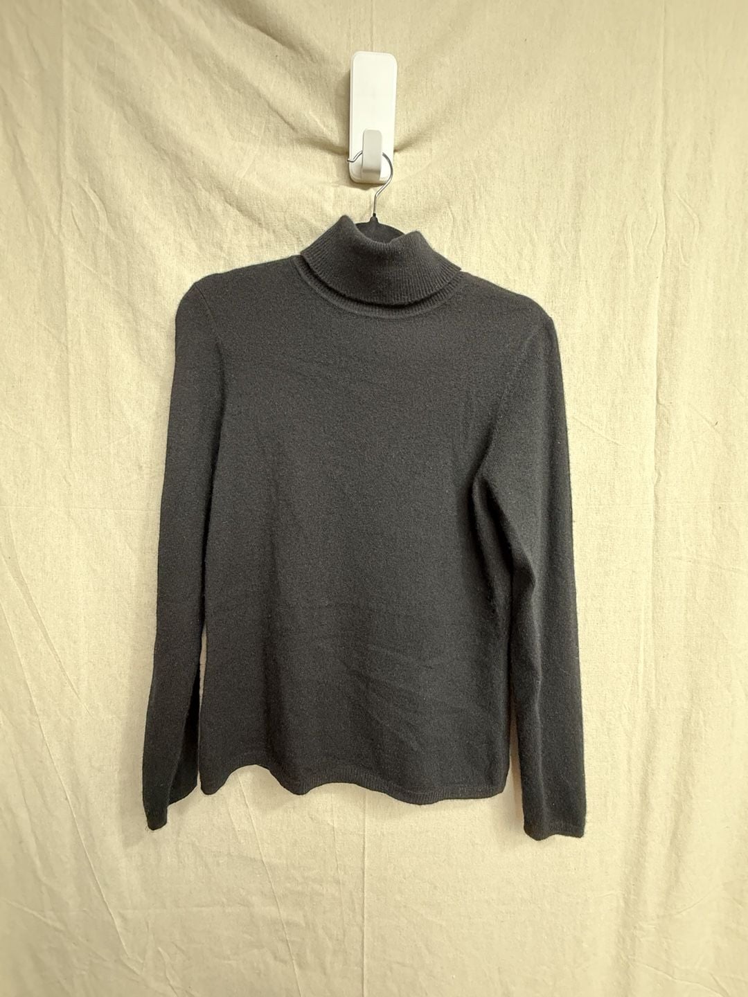 Charter Club Turtleneck Sweater Size M Black Cashmere 2