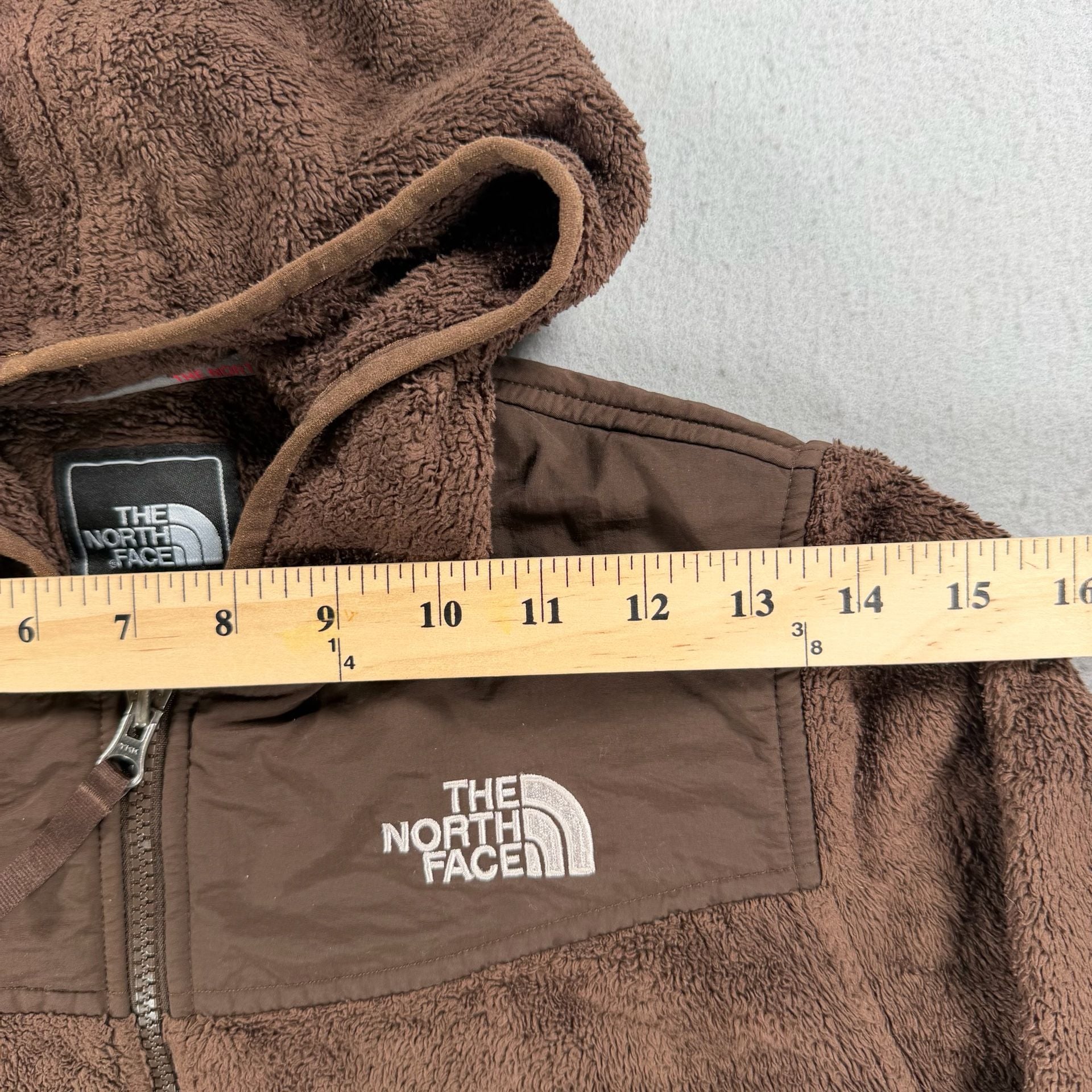 The North Face Fleece Hoodie Size L/G Girls Brown or Xs women 6