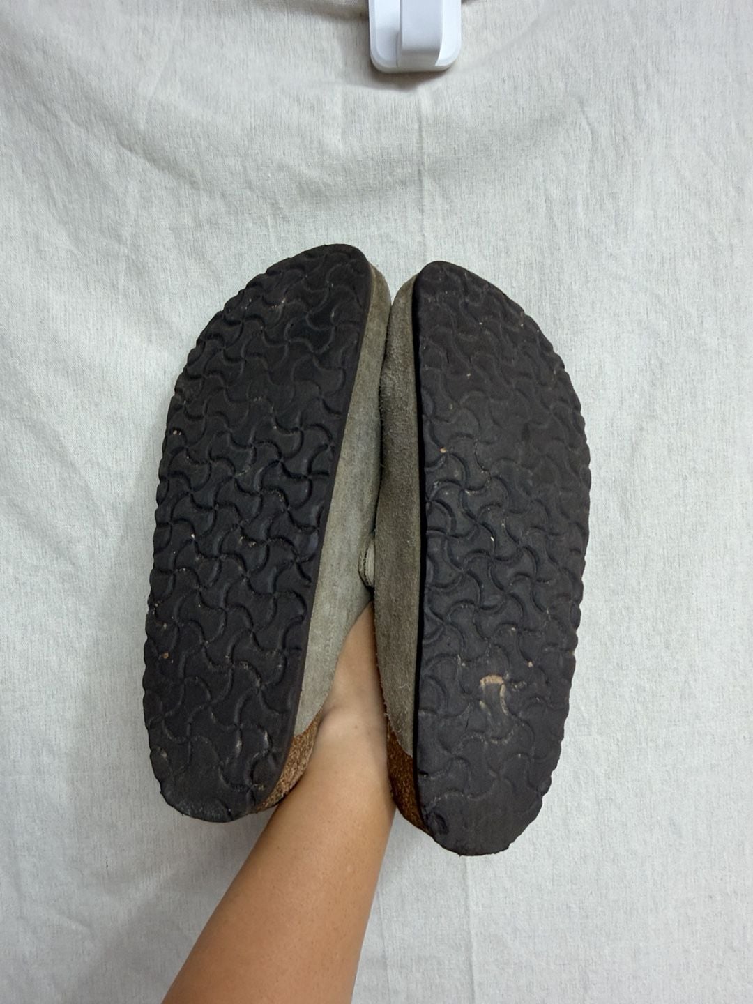 Birkenstock Boston Suede Clogs Taupe 5