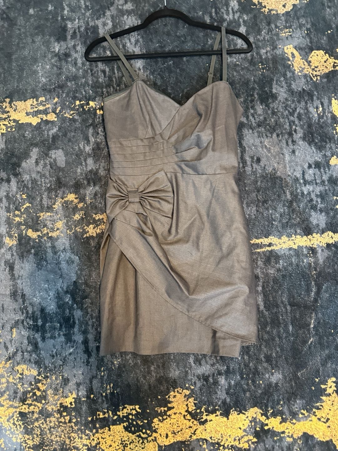 Forever 21 Cocktail Dress Size S Gray Bow Mini 3