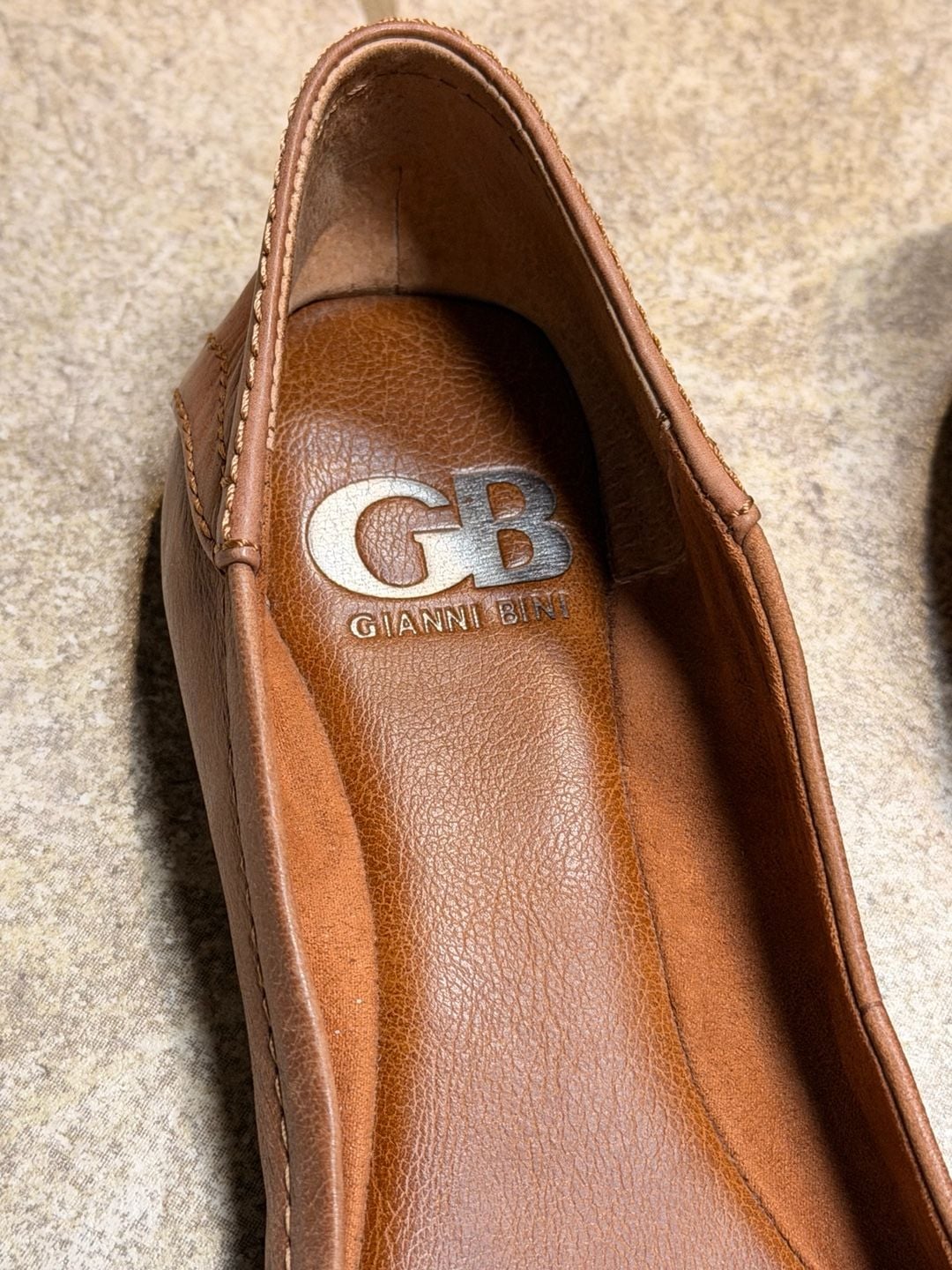 Gianni Bini Brown Ballet Flats Brass Hardware Preppy Equestrian 6.5 3
