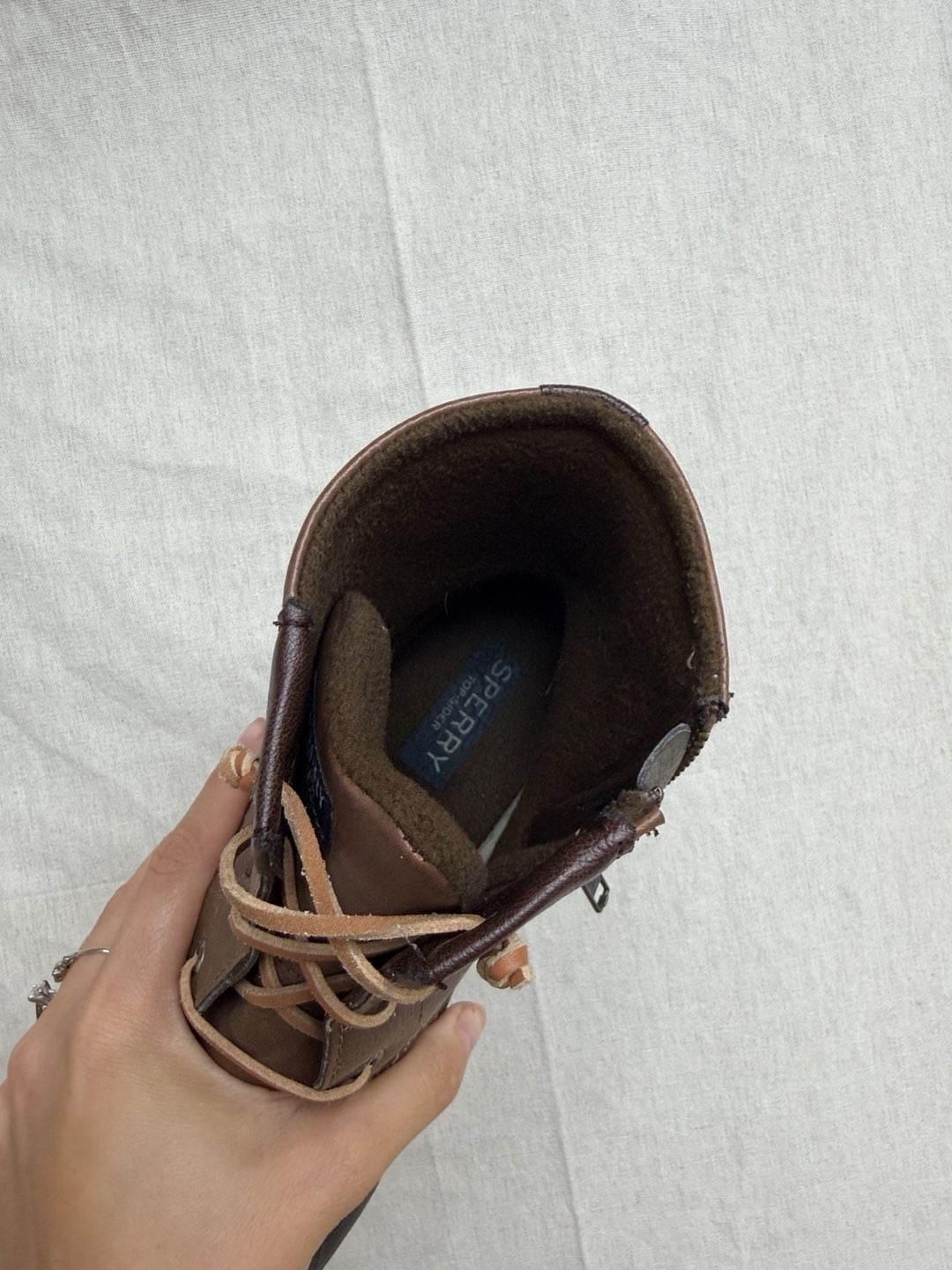 Sperry Syren Gulf Duck Boot Size 8.5 Brown Black Waterproof 7