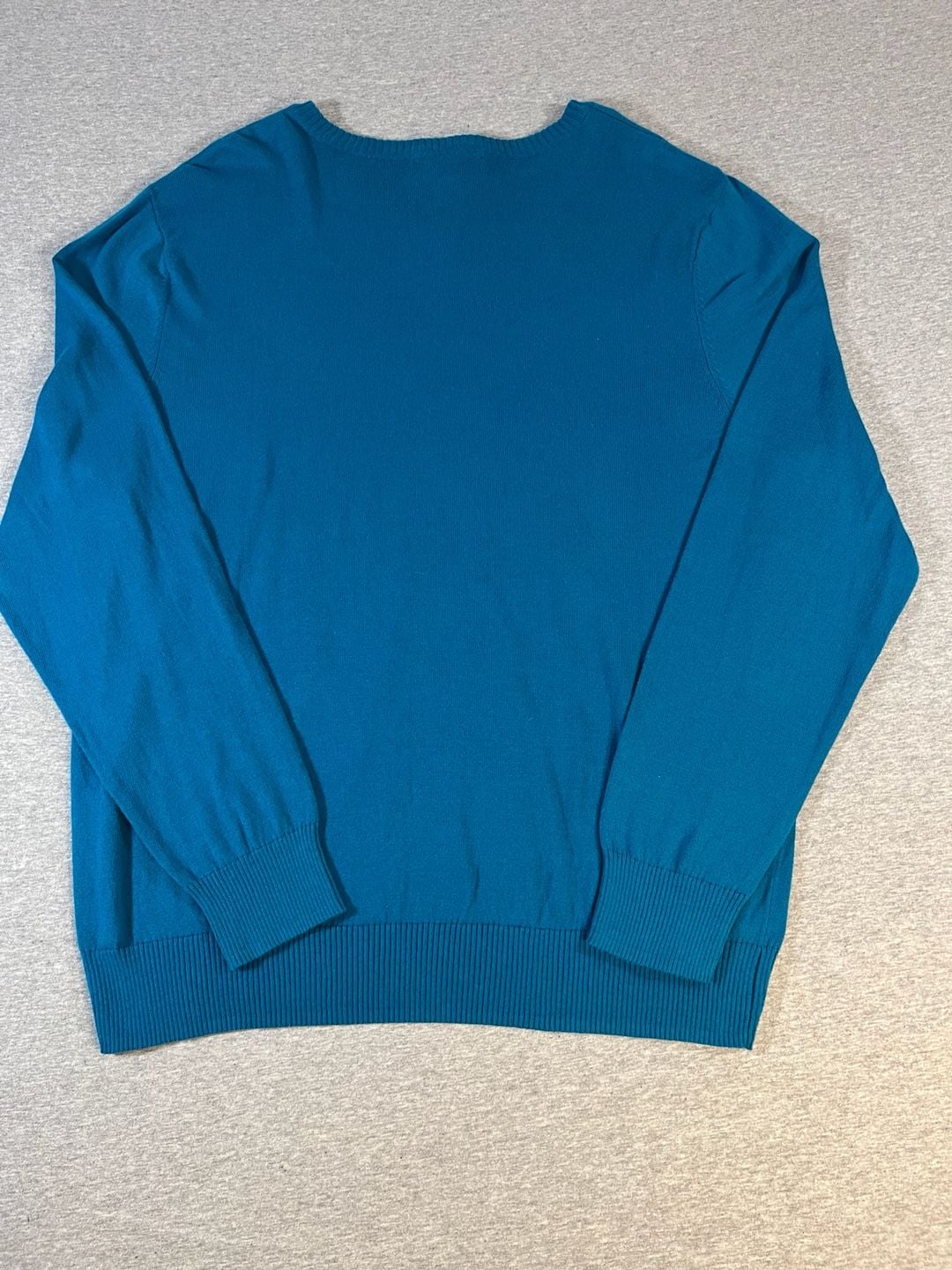 John Ashford Blue V-Neck 100% Cotton Sweater Men’s L 6
