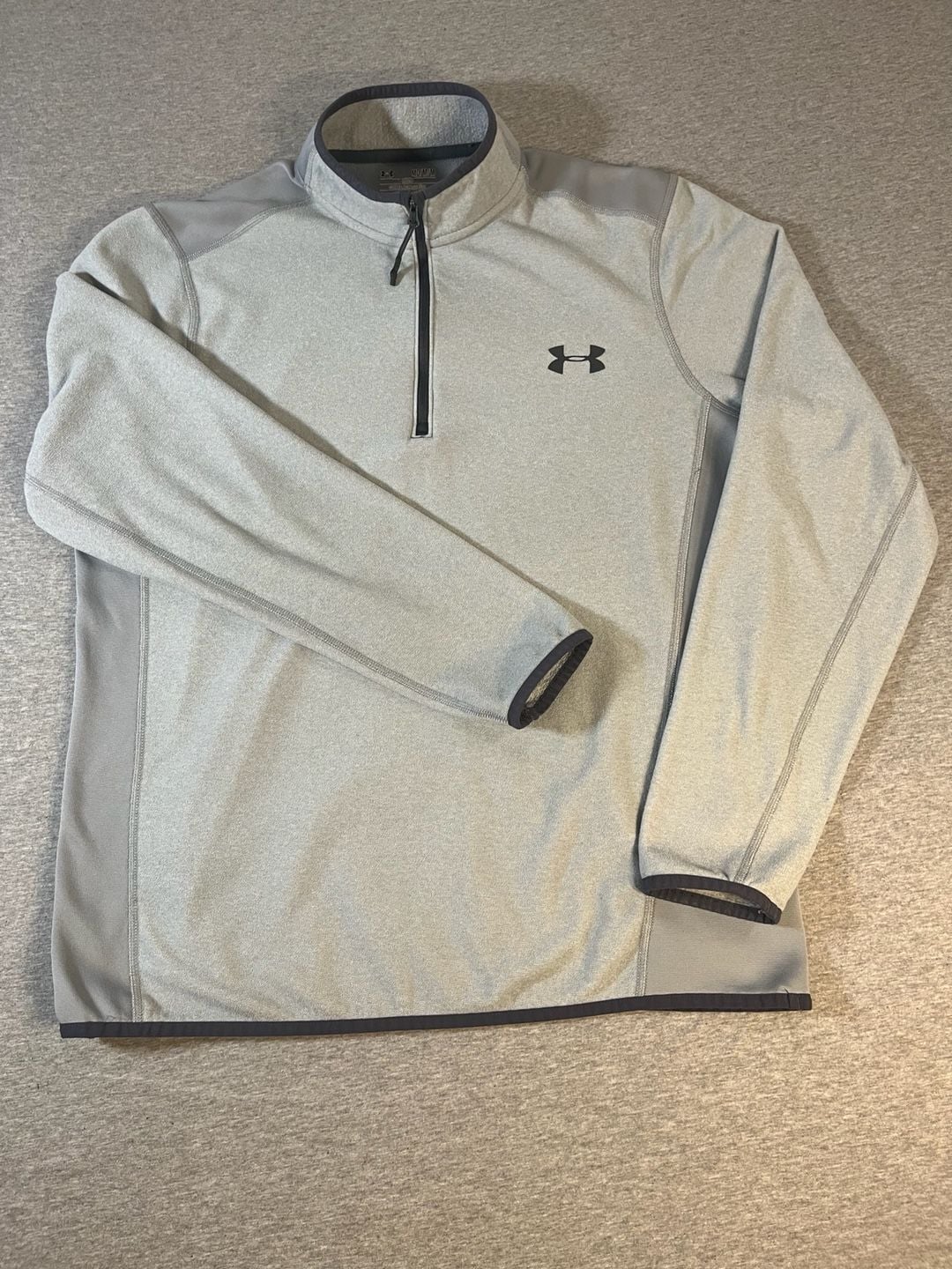Under Armour Gray 1/4 Zip Fleece Pullover Sweatshirt Men’s Size M 2