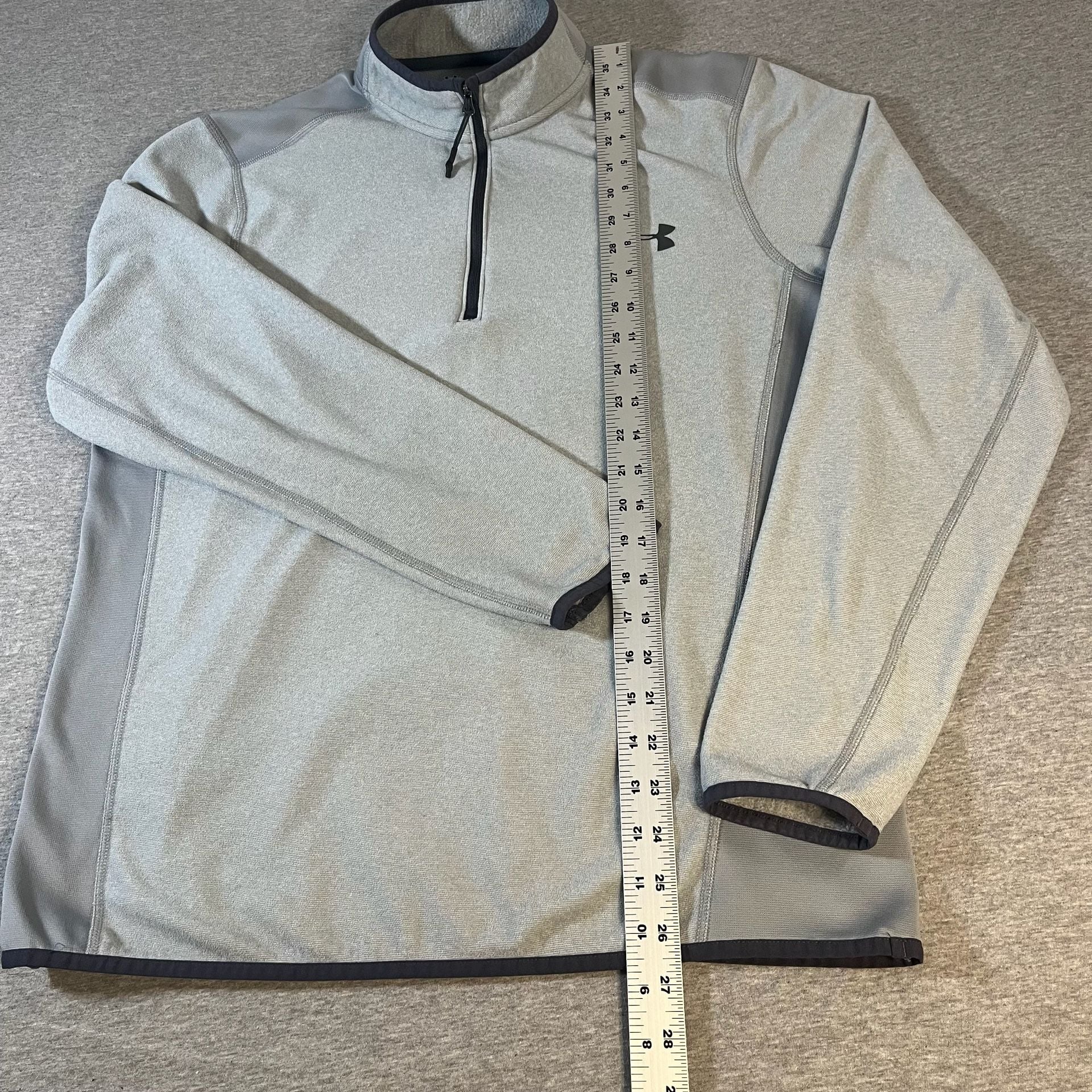 Under Armour Gray 1/4 Zip Fleece Pullover Sweatshirt Men’s Size M 4