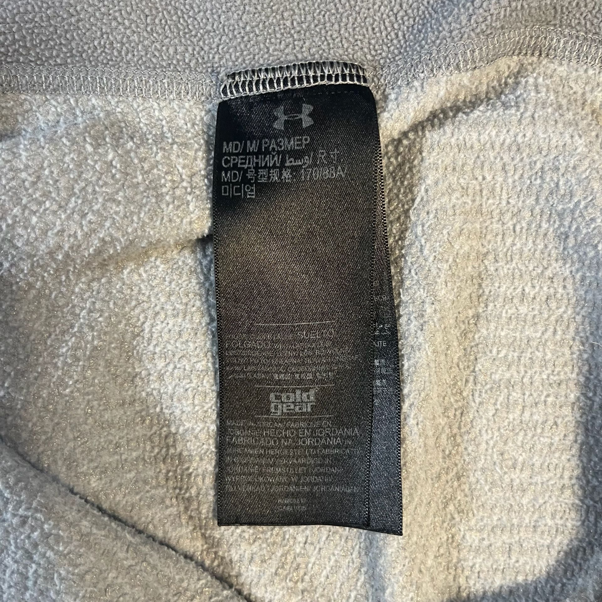 Under Armour Gray 1/4 Zip Fleece Pullover Sweatshirt Men’s Size M 8
