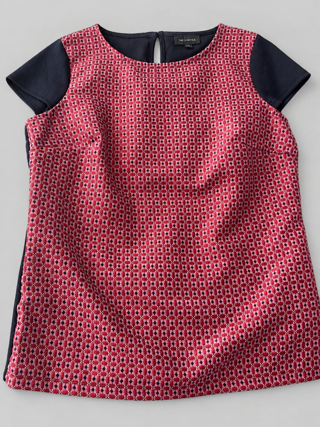 The Limited Geometric Top & Pants Set Size 2R Red Textured 2