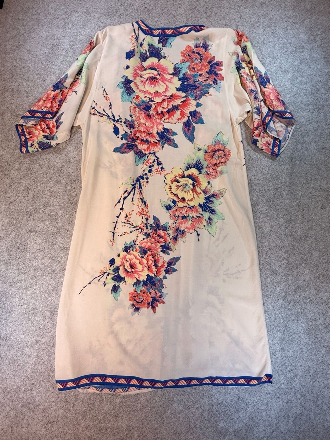 Flying Tomato Floral Kimono Size S/M Rayon Long Cardigan 4