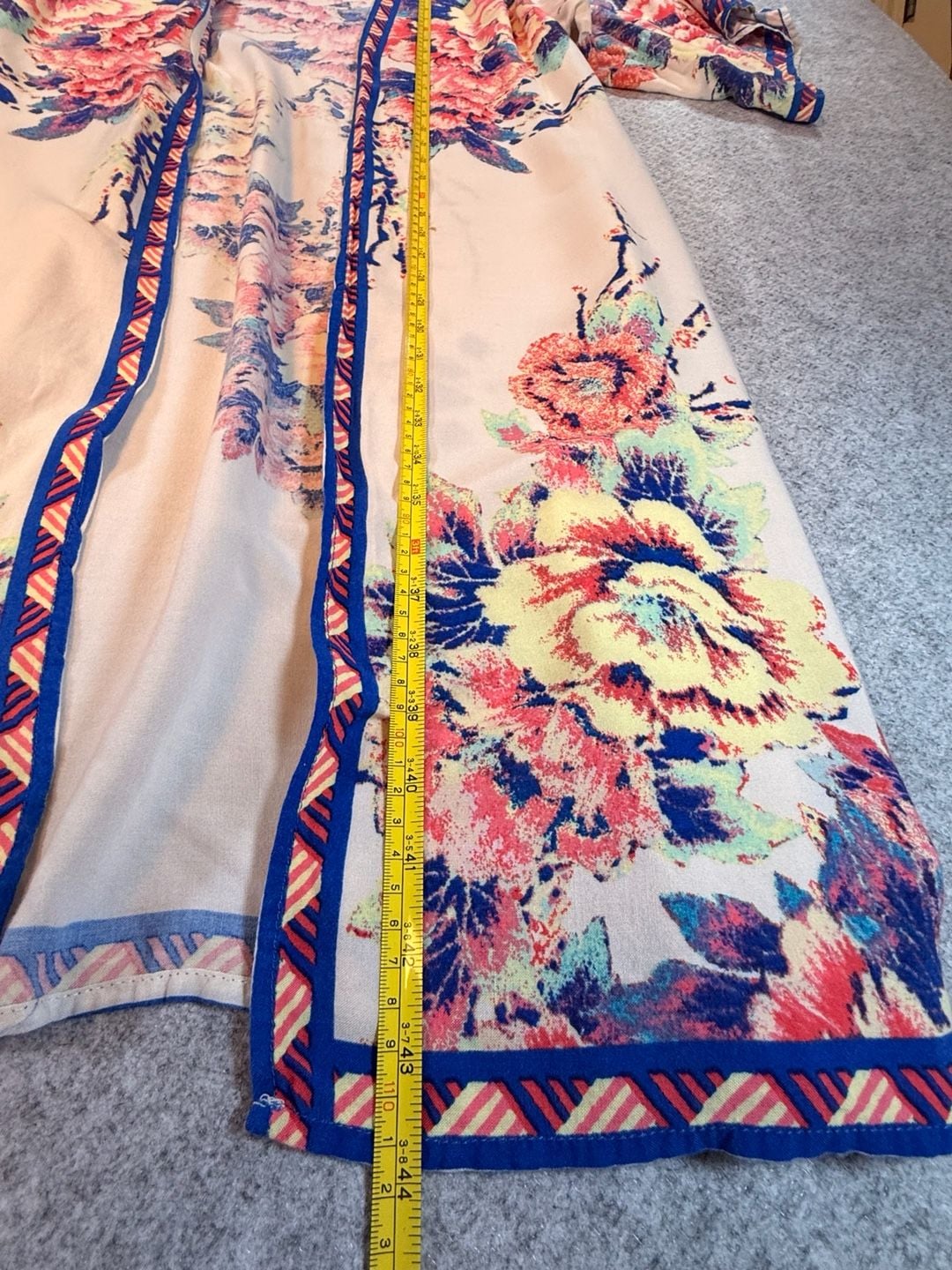 Flying Tomato Floral Kimono Size S/M Rayon Long Cardigan 7