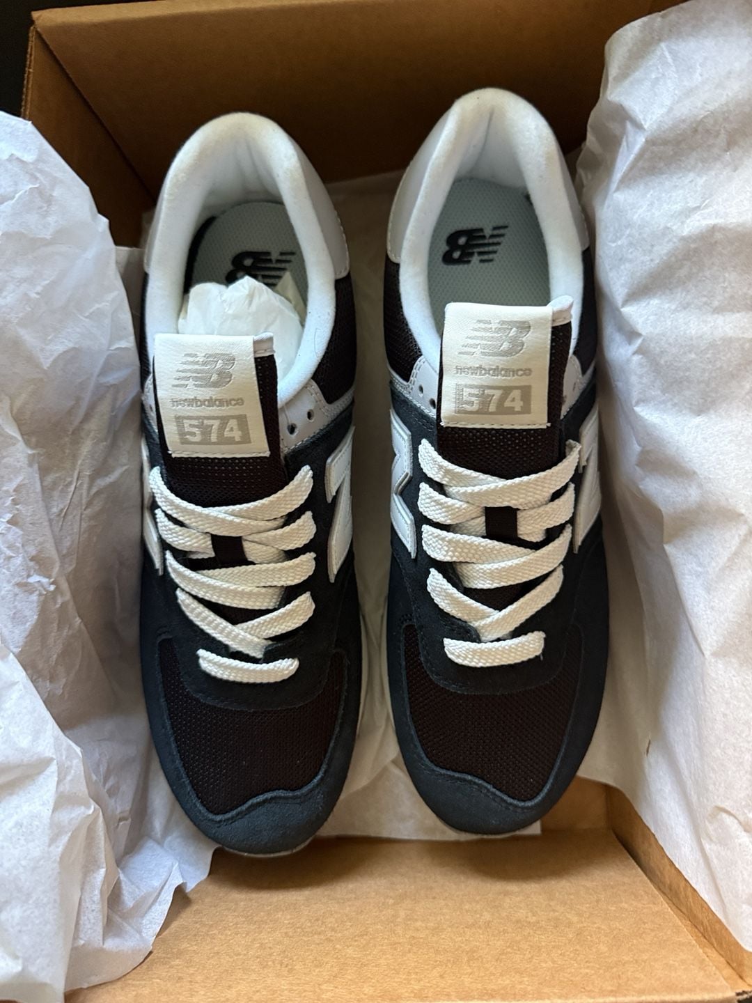 New Balance 574+WL574ZSA Size 10.5 US W Black White Platform Sneakers 3