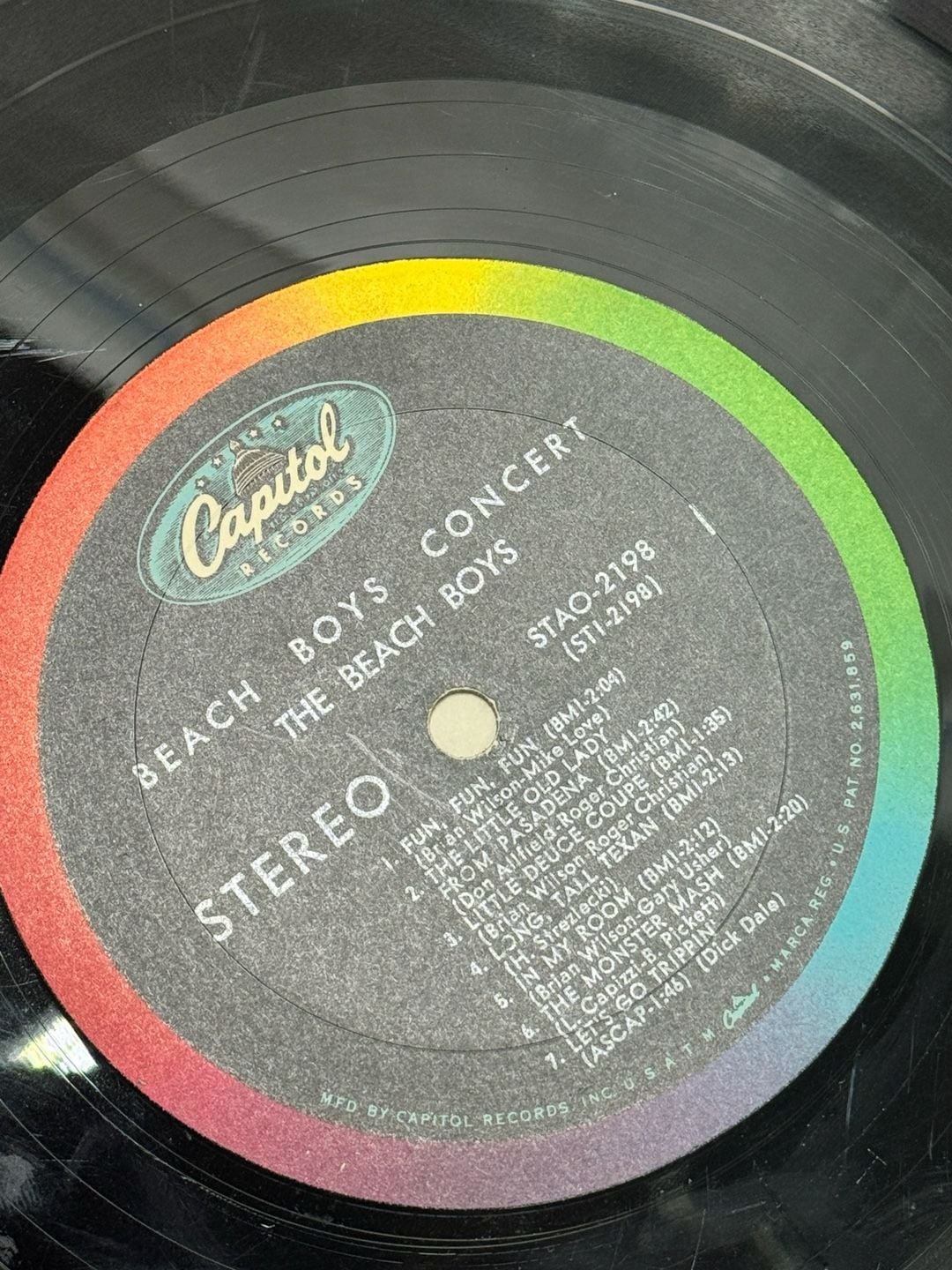 Capitol Records The Beach Boys Concert Vinyl LP Album STAO 2198 7