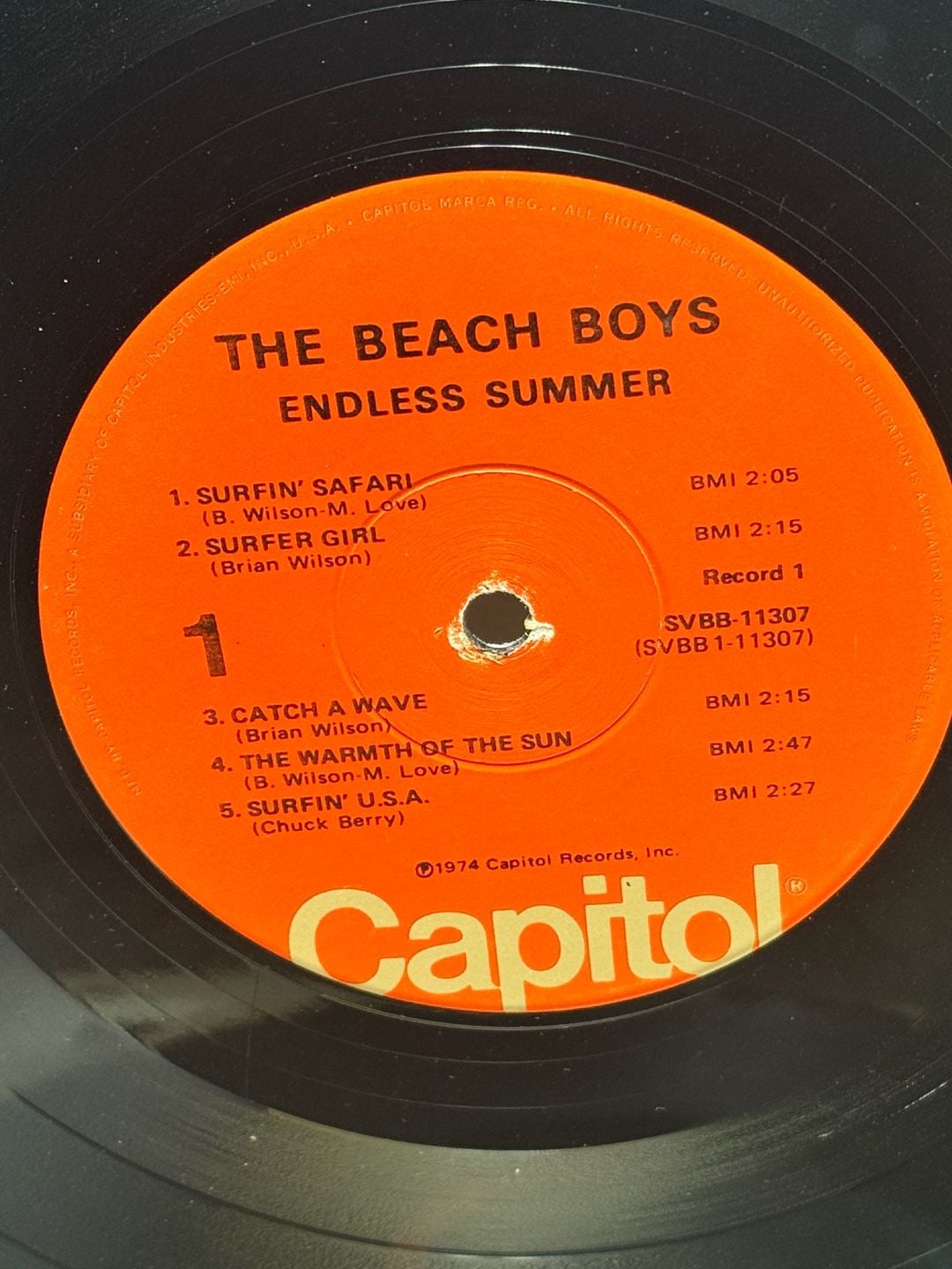 Capitol Records The Beach Boys Concert Vinyl LP Album STAO 2198 8