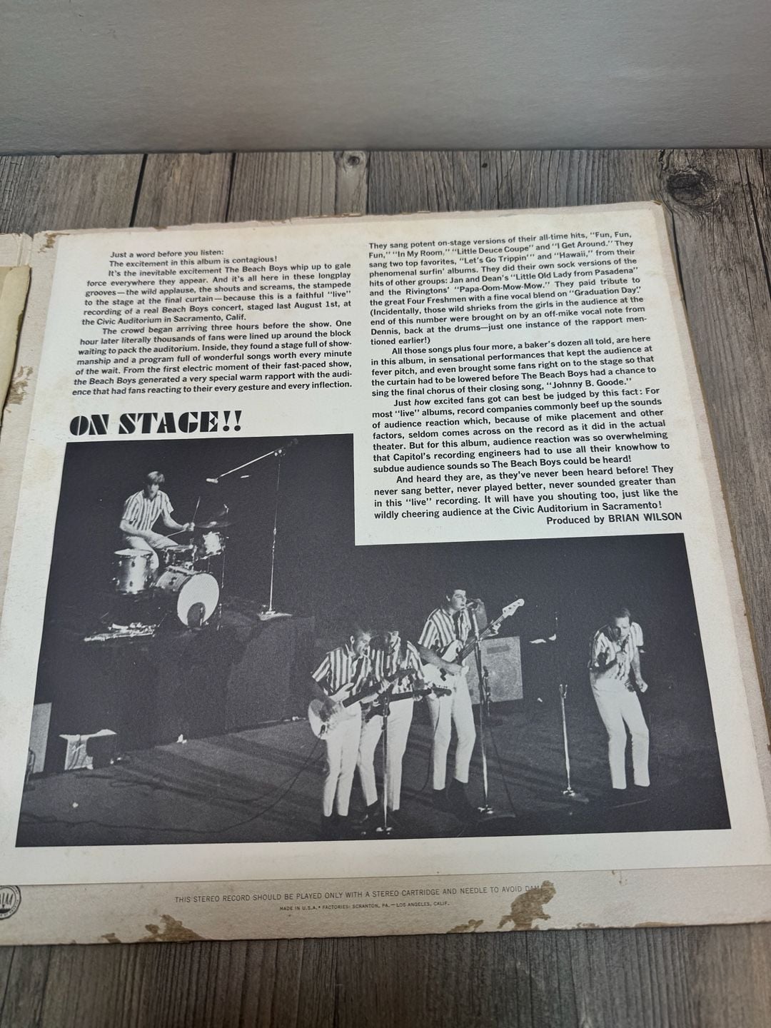 Capitol Records The Beach Boys Concert Vinyl LP Album STAO 2198 13