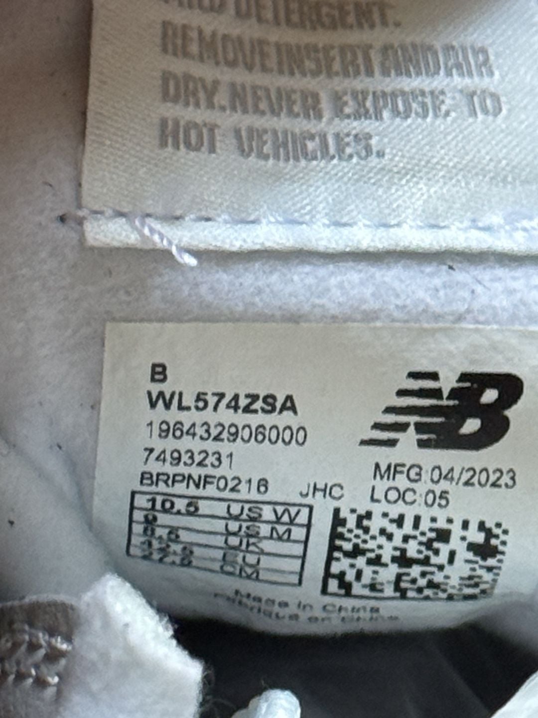 New Balance 574+WL574ZSA Size 10.5 US W Black White Platform Sneakers 5