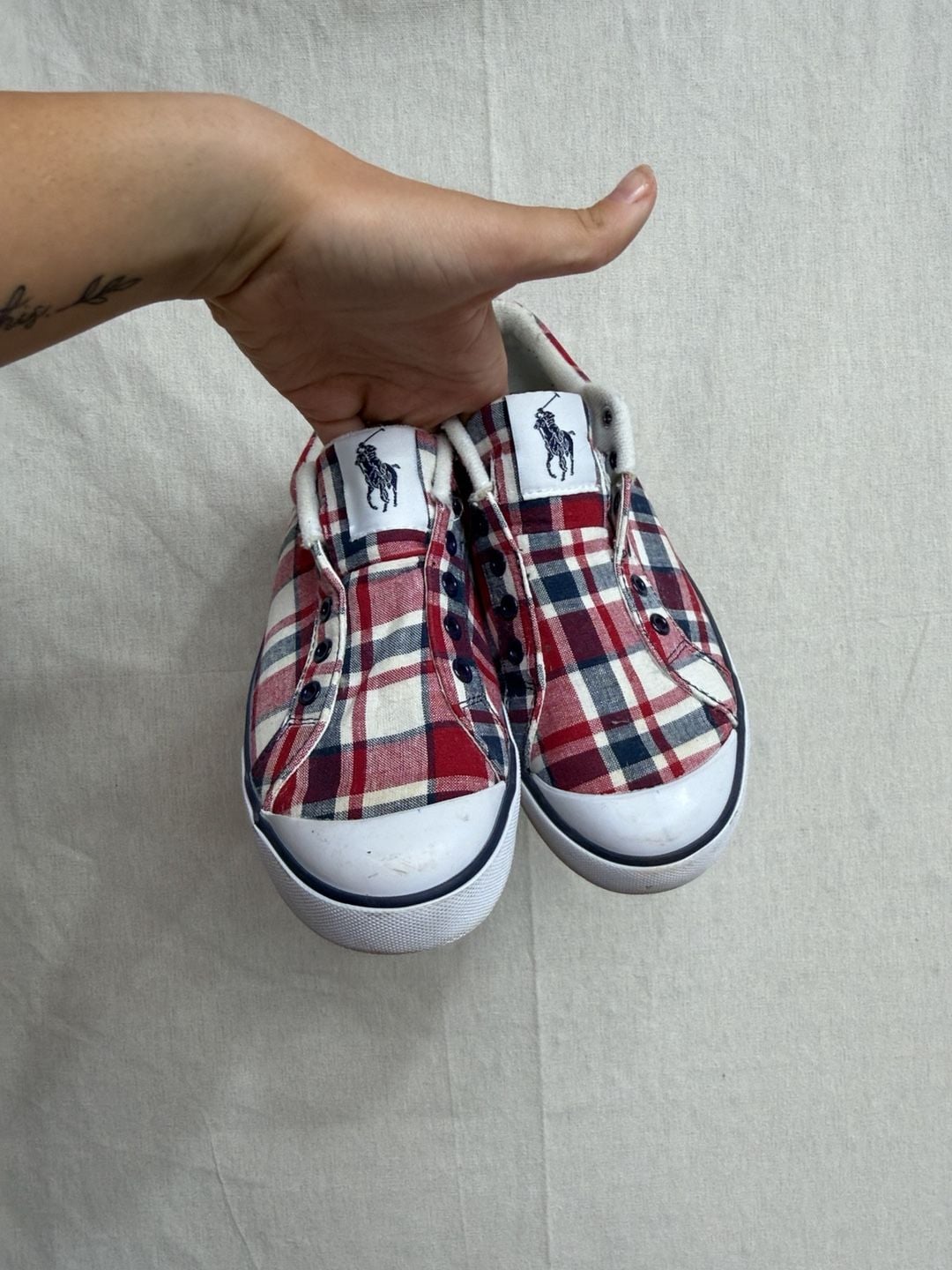 Polo Ralph Lauren Red Plaid Sneakers 2