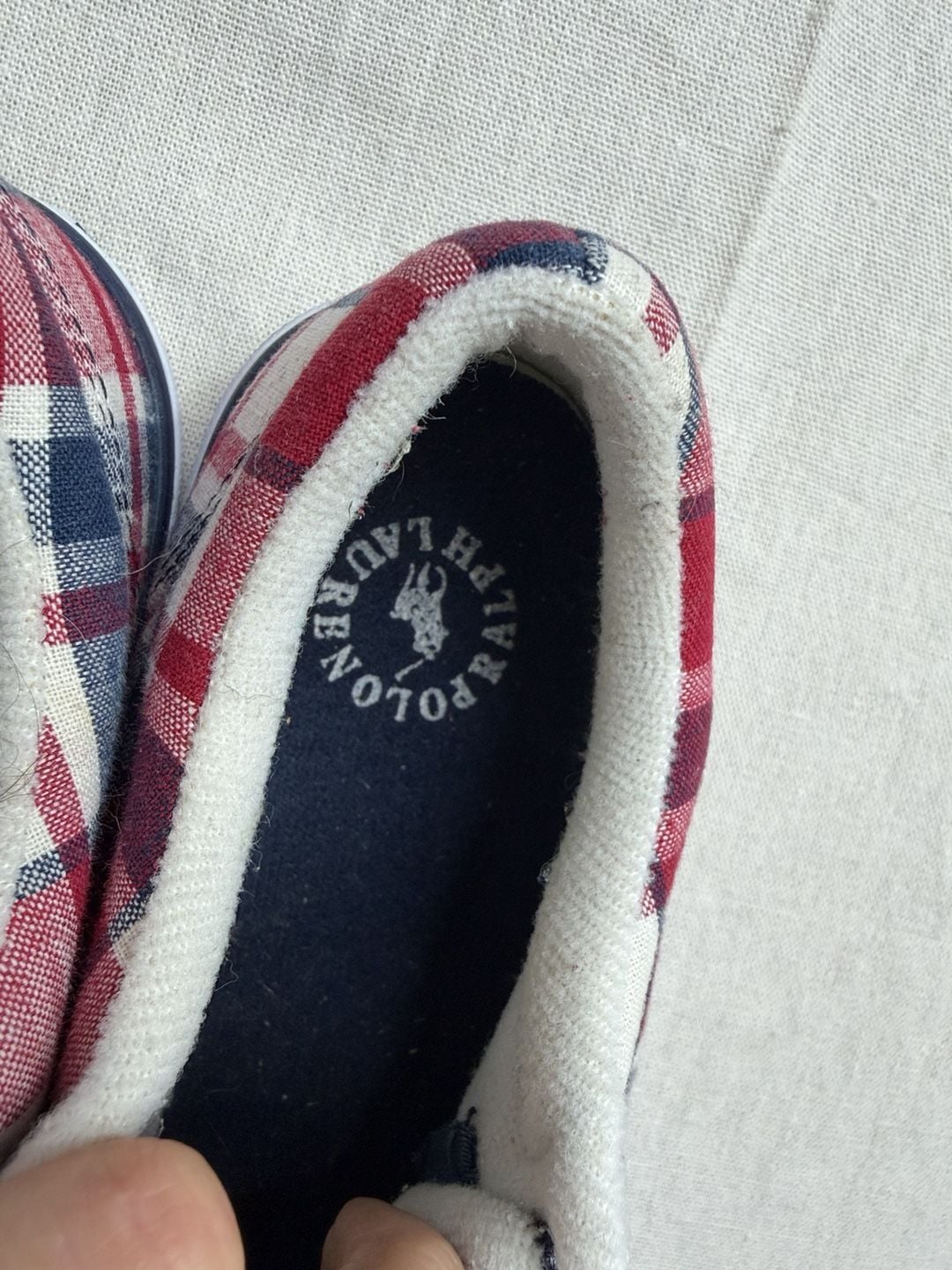 Polo Ralph Lauren Red Plaid Sneakers 7