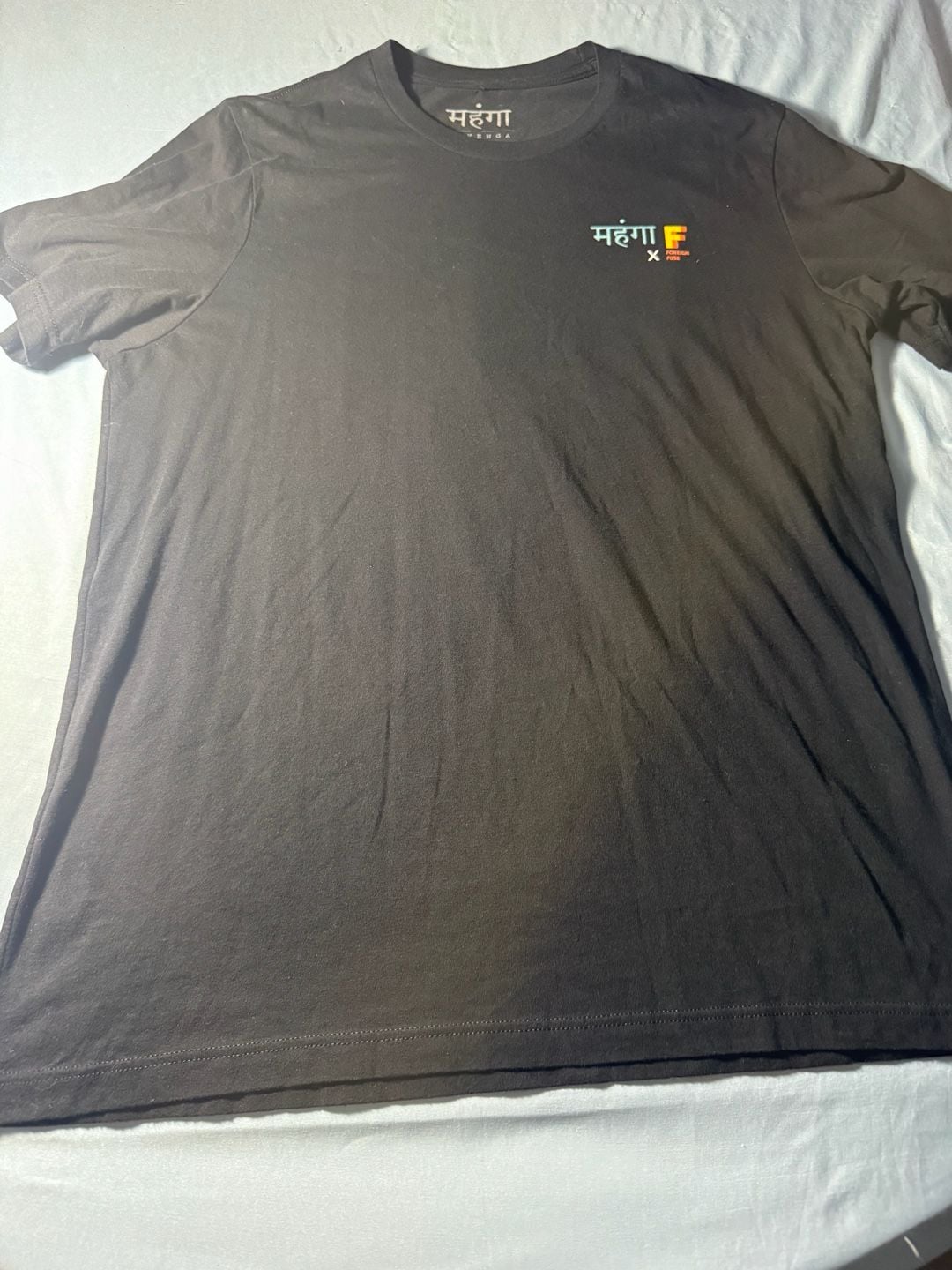 Mehenga x Foreign Fuse Graphic T-Shirt Size XL Black Cotton 4