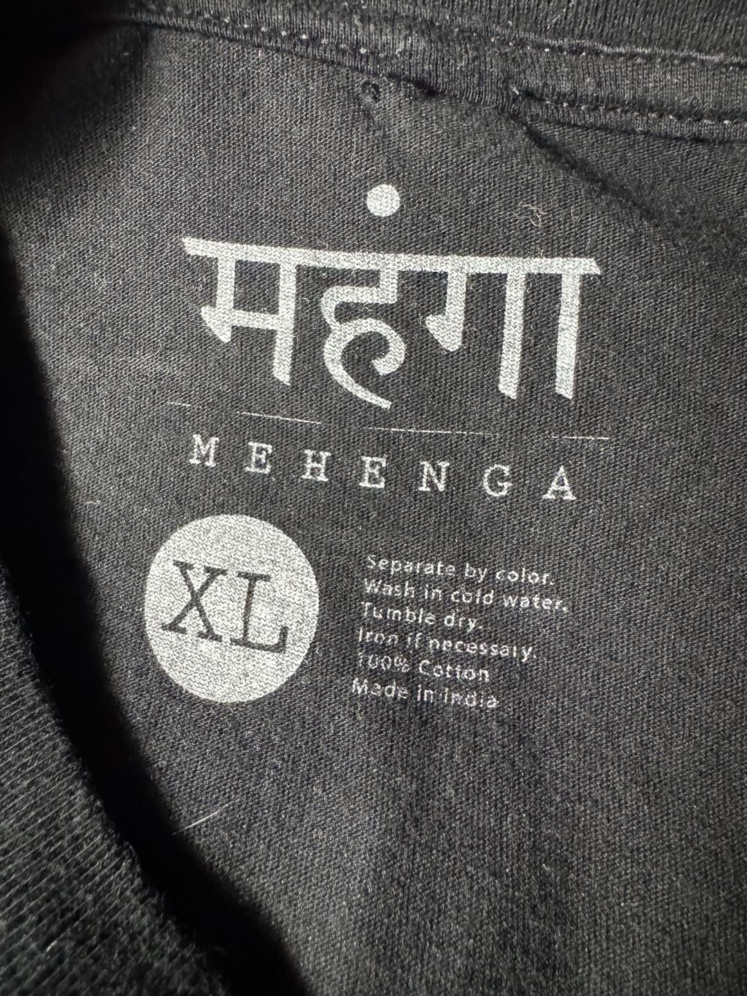 Mehenga x Foreign Fuse Graphic T-Shirt Size XL Black Cotton 5