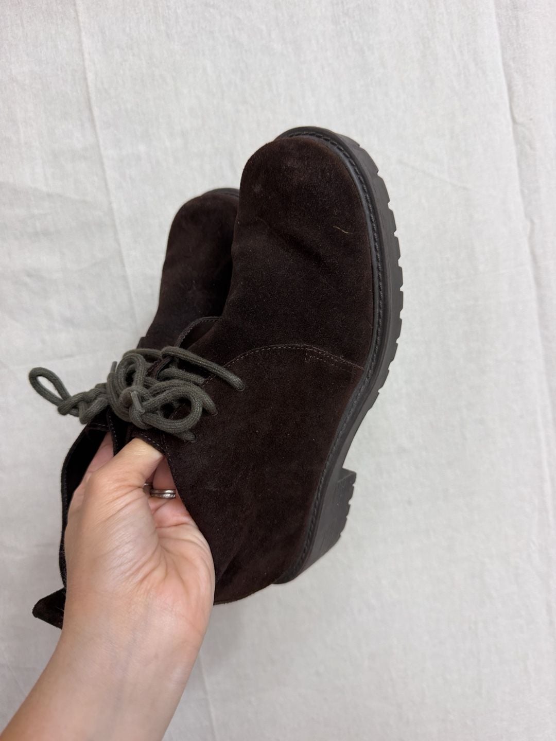 DIBA Brown Suede Platform Chukka Boots Size 9 3