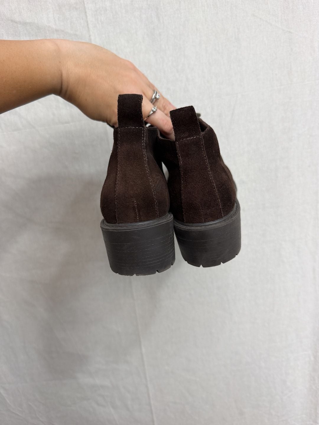 DIBA Brown Suede Platform Chukka Boots Size 9 6
