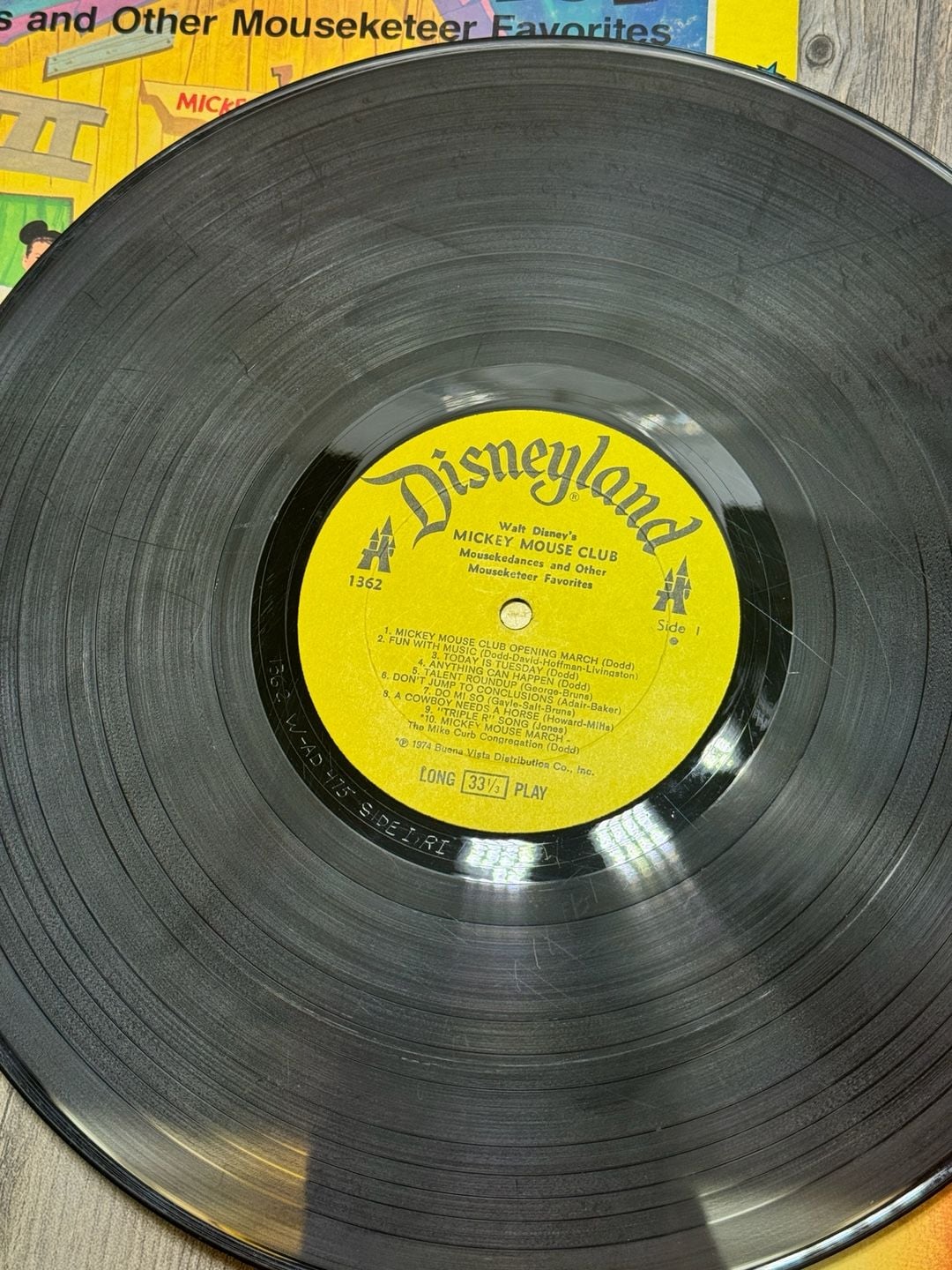 Disneyland Records Vintage Disney LP Vinyl Lot of 4 Bambi Rescuers Mickey Mouse 12
