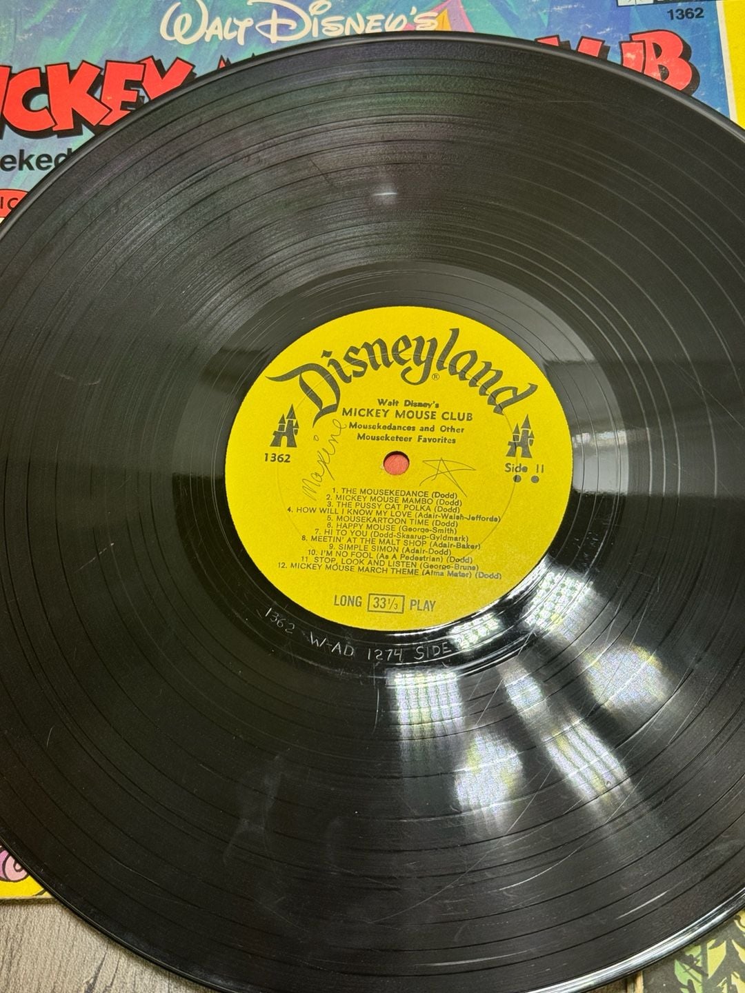 Disneyland Records Vintage Disney LP Vinyl Lot of 4 Bambi Rescuers Mickey Mouse 13