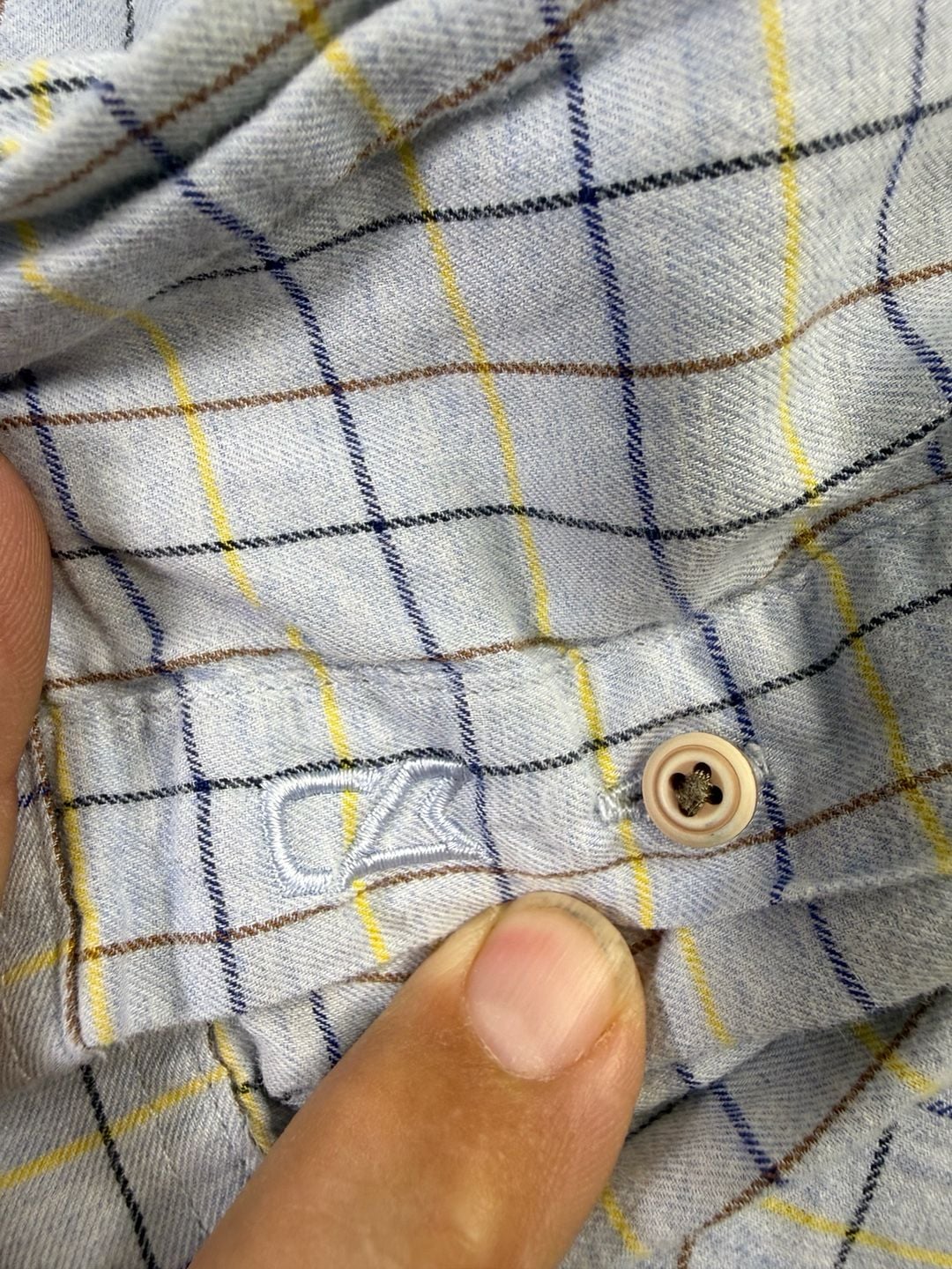 Cutter & Buck Plaid Button Down Shirt Size M Light Blue Long Sleeve 6