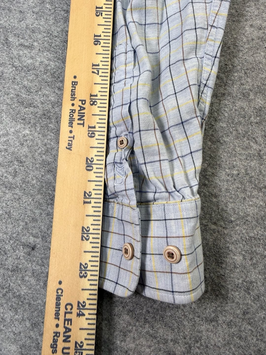 Cutter & Buck Plaid Button Down Shirt Size M Light Blue Long Sleeve 8