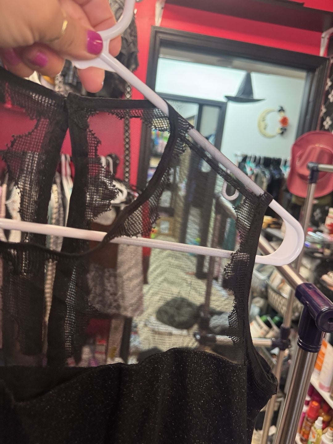 Sündüz Trend Black Sheer Mesh Cocktail Dress Size L 3