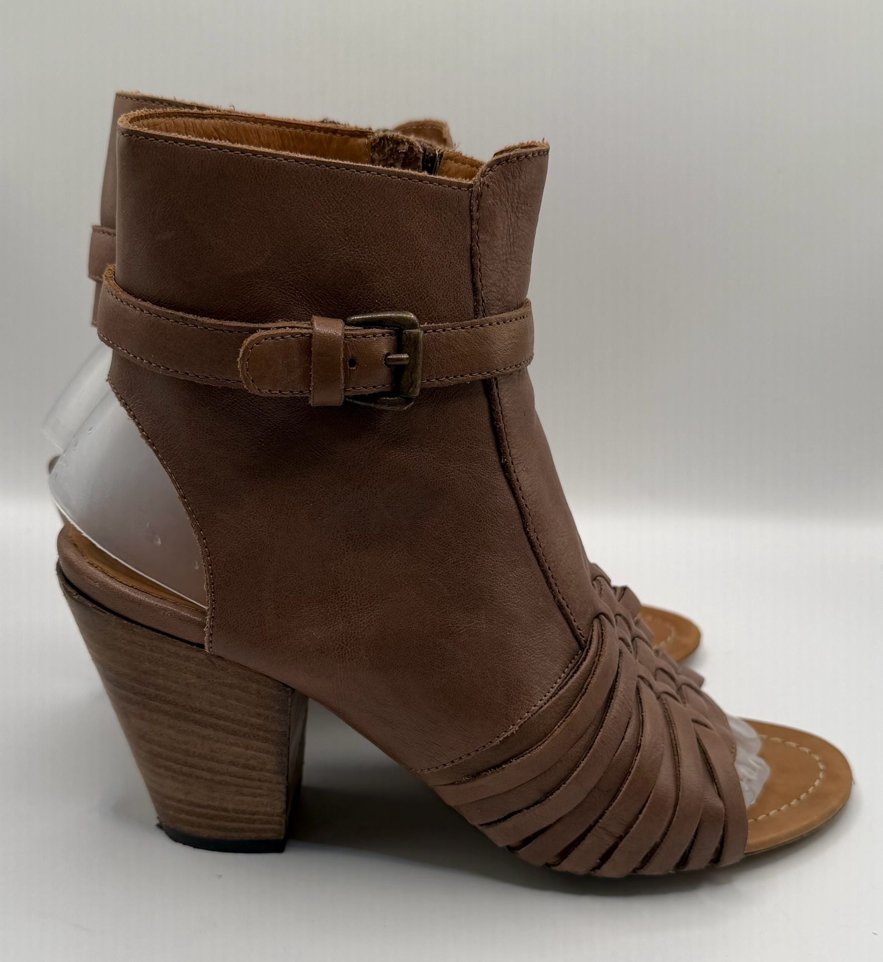 Fabianelli H025 Heeled Sandals Brown Leather 3