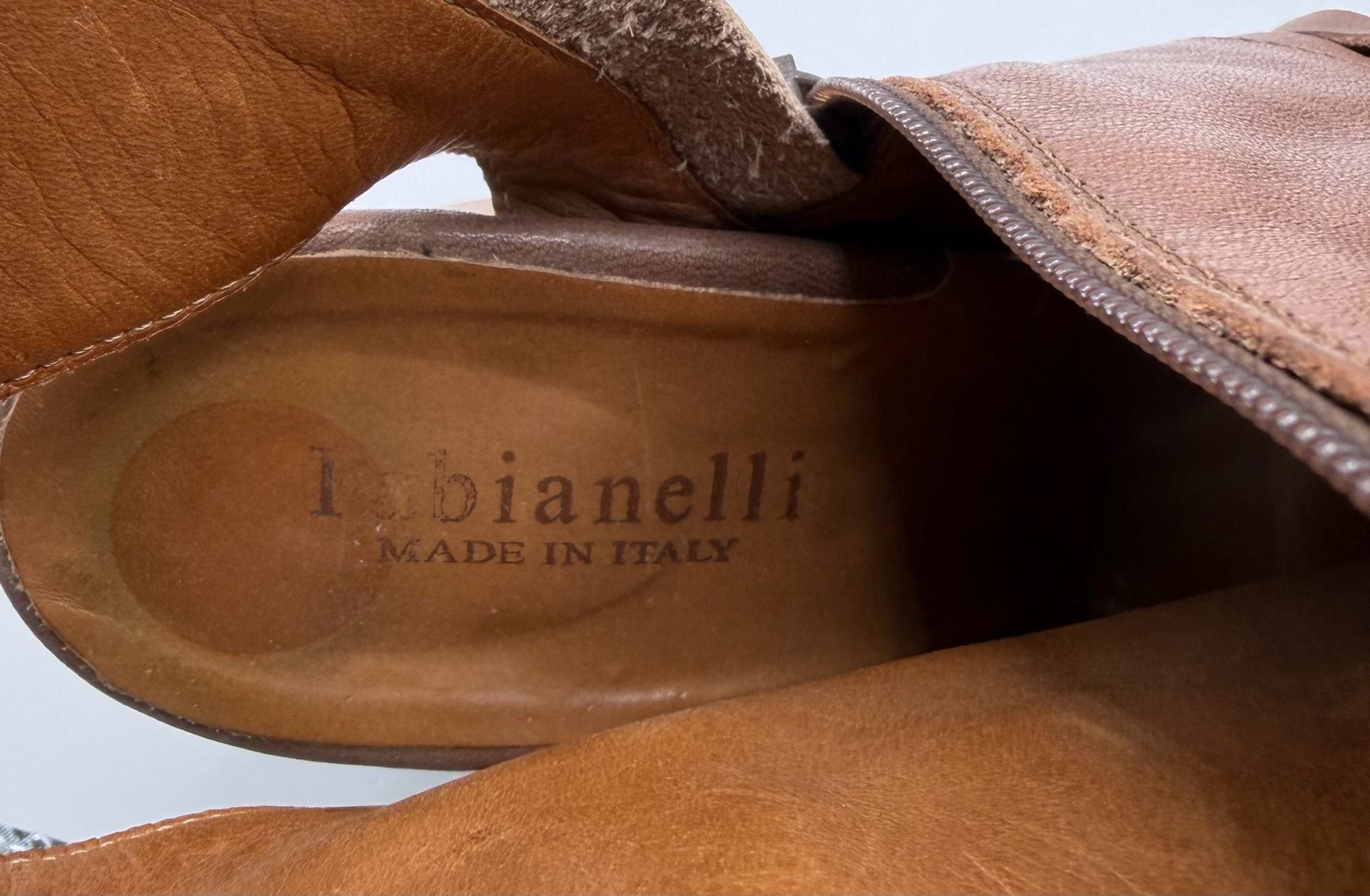Fabianelli H025 Heeled Sandals Brown Leather 7