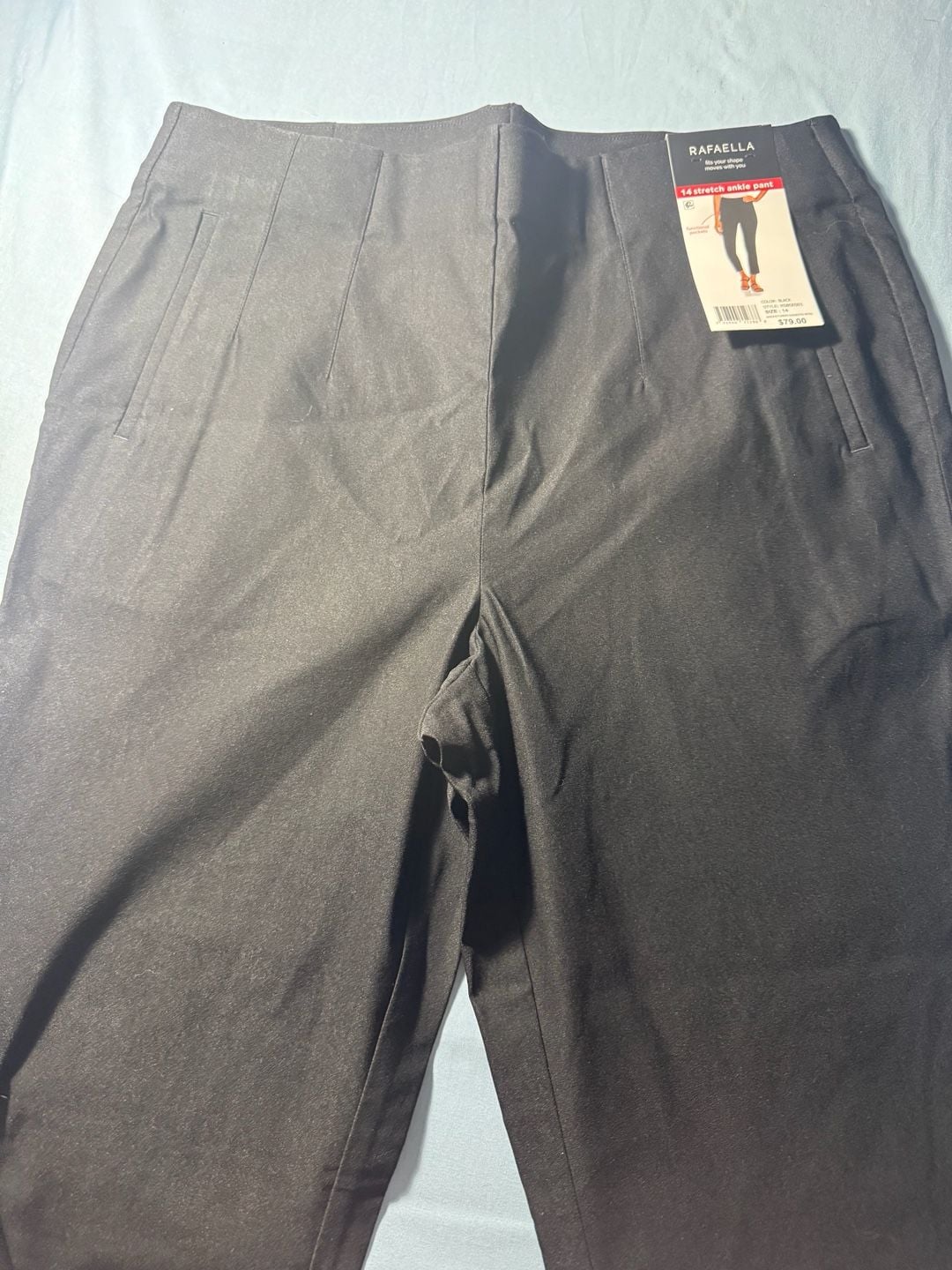 Rafaella Stretch Ankle Pant Size 14 Black 6