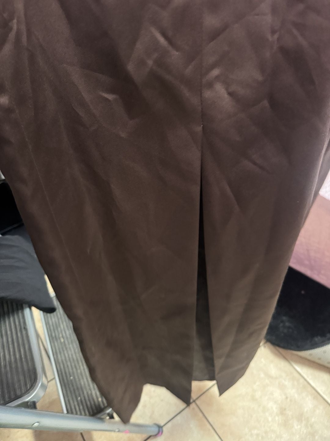 Nordstrom Satin Cocktail Dress Size 16 Brown Sleeveless 8