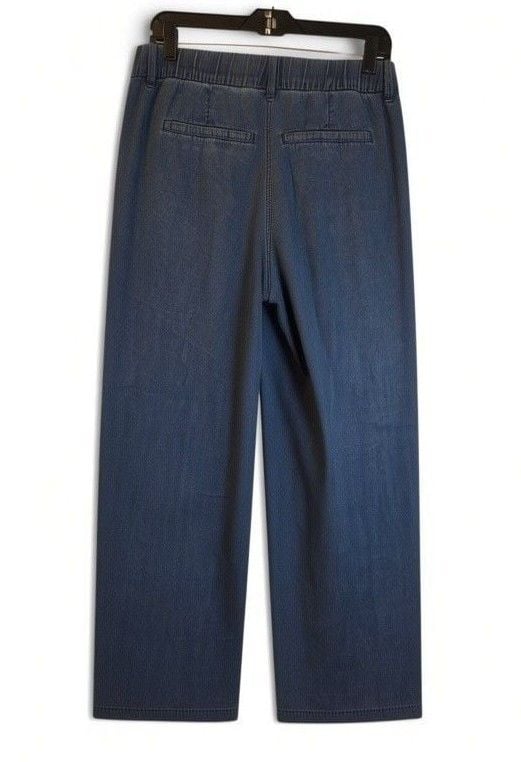 American Eagle Wide Leg Trouser Size 8 Blue Lyocell 3