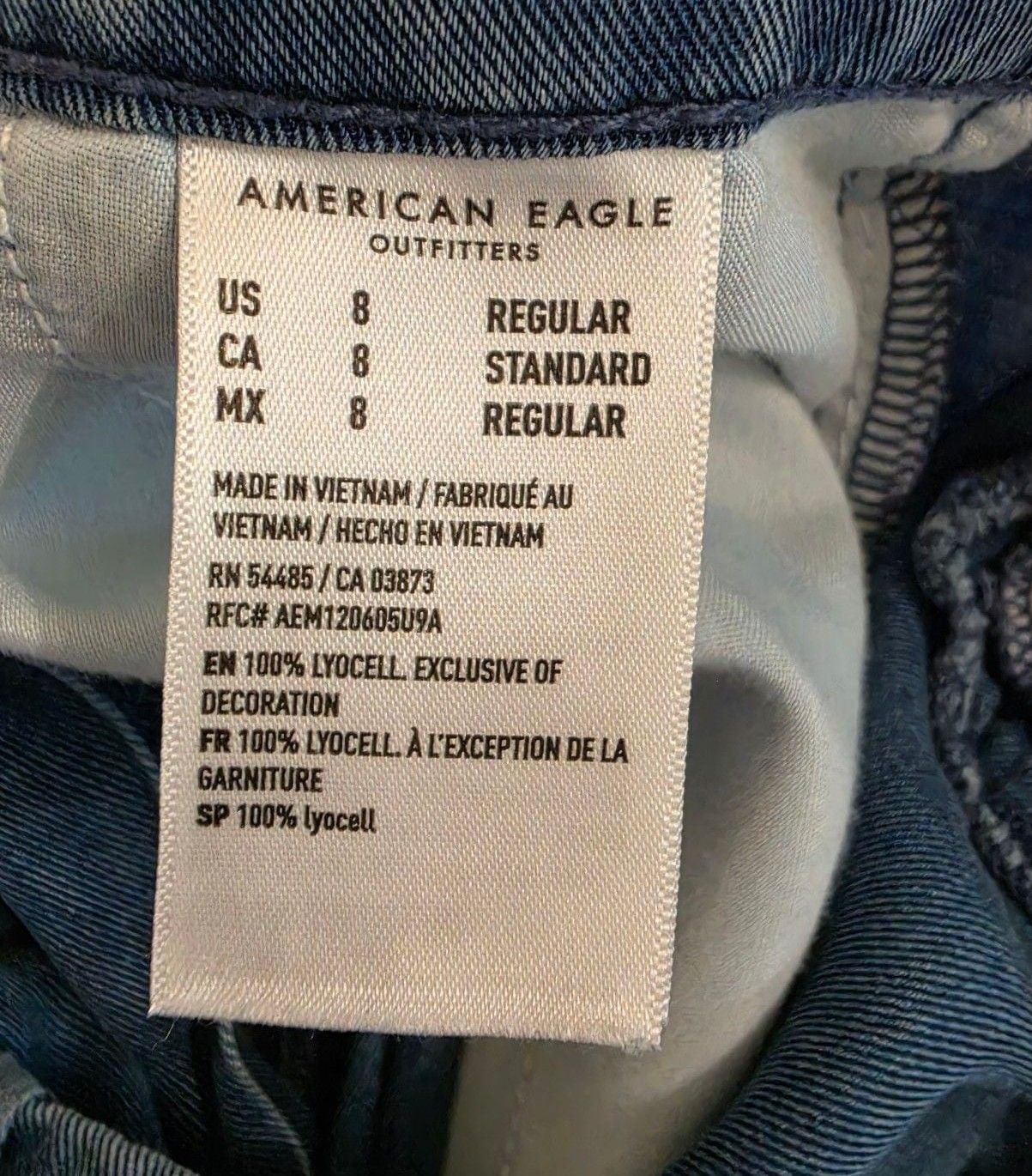 American Eagle Wide Leg Trouser Size 8 Blue Lyocell 5