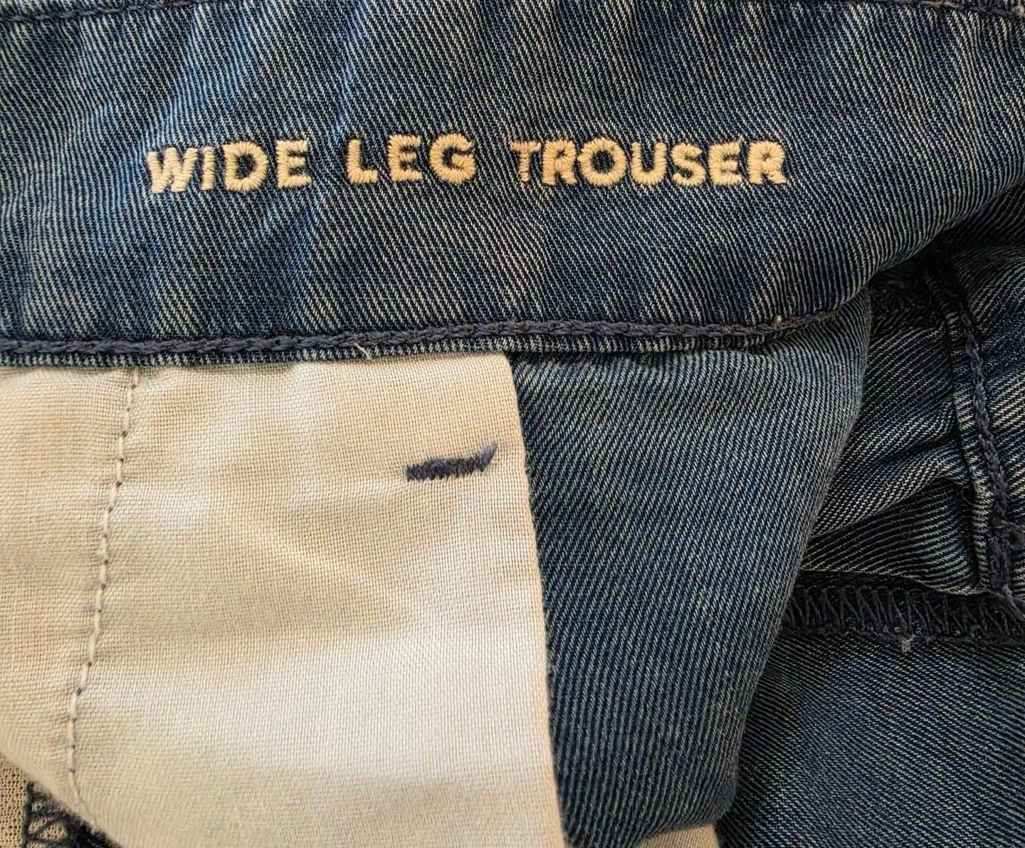 American Eagle Wide Leg Trouser Size 8 Blue Lyocell 6