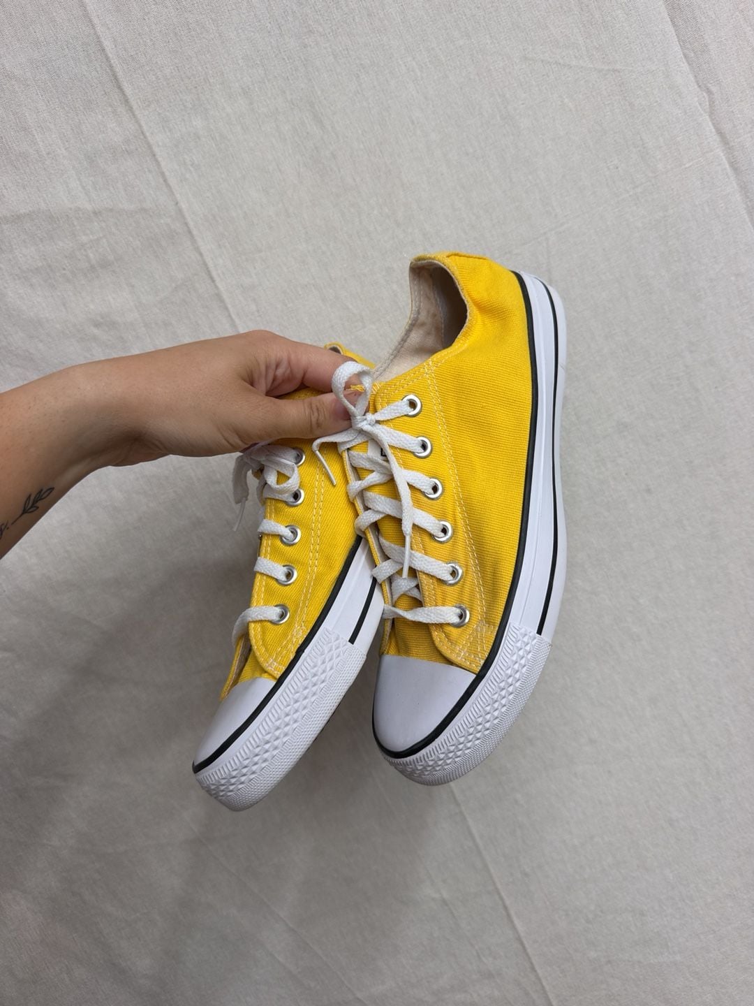 Converse Chuck Taylor All Star Low Yellow Canvas Sneakers 3