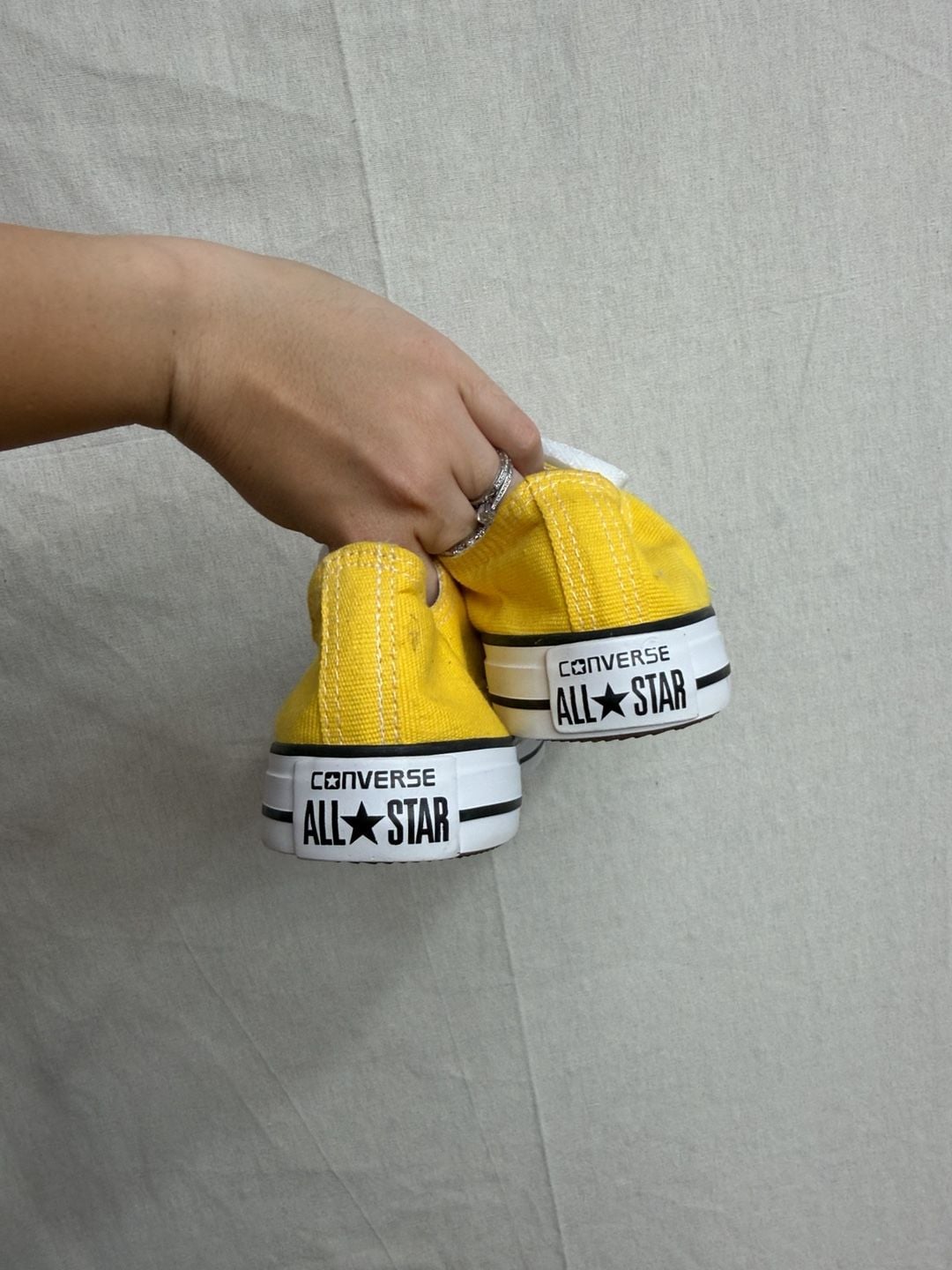 Converse Chuck Taylor All Star Low Yellow Canvas Sneakers 6