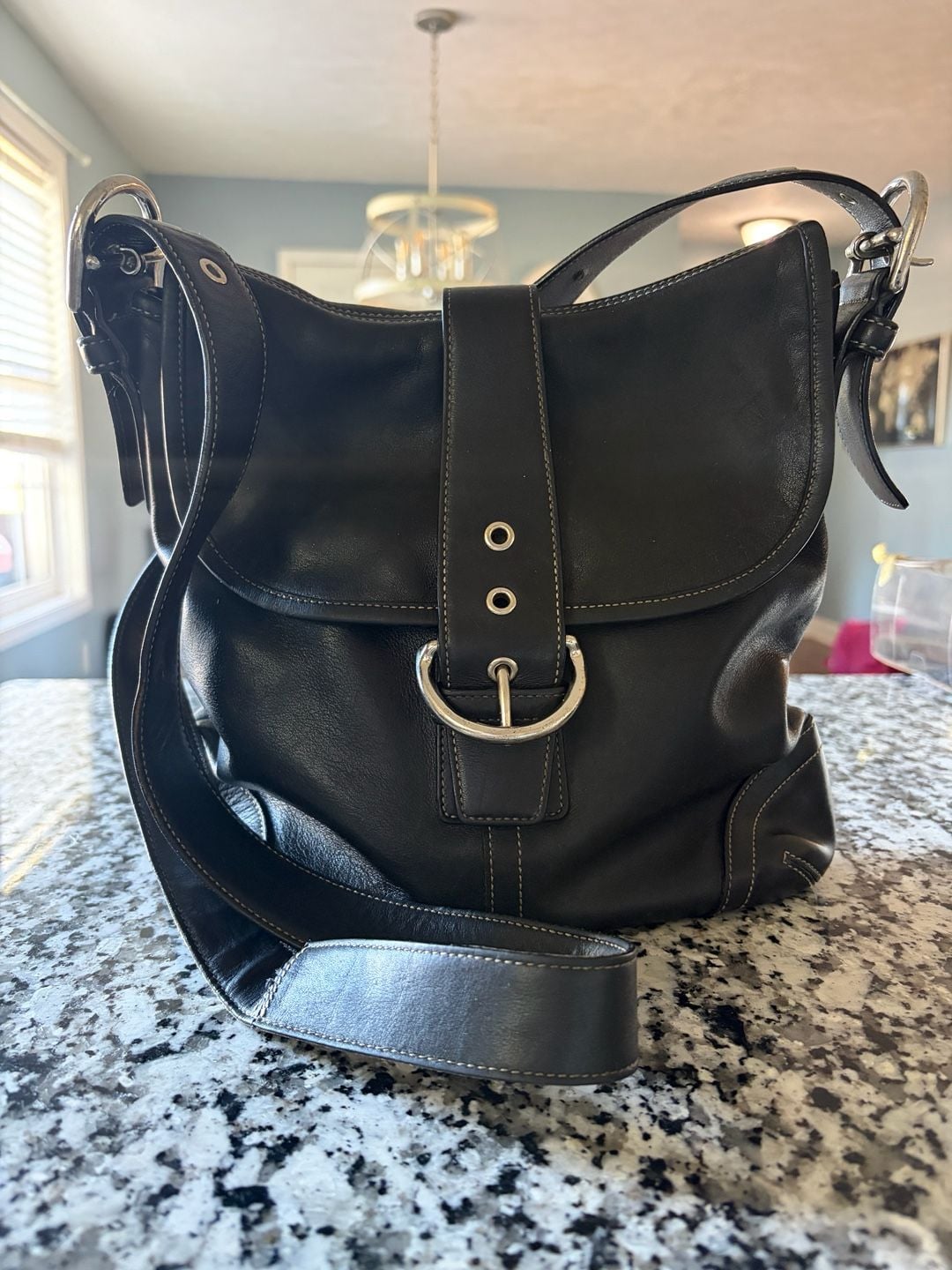 Coach 9480 Soho Black Leather Buckle Shoulder Bag 2