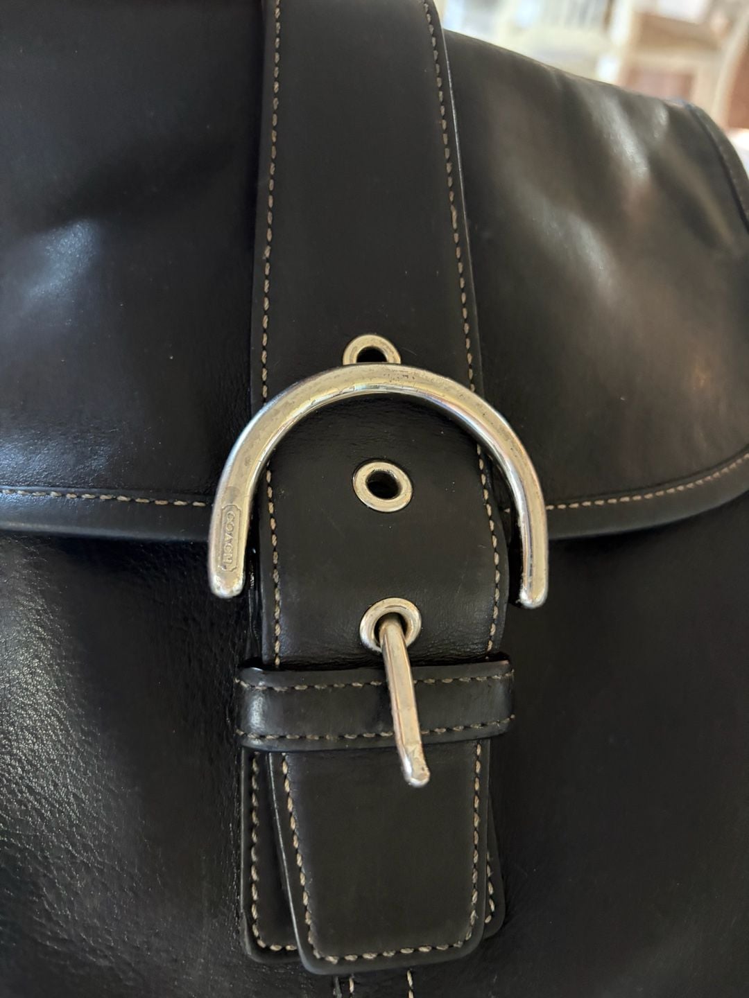 Coach 9480 Soho Black Leather Buckle Shoulder Bag 4