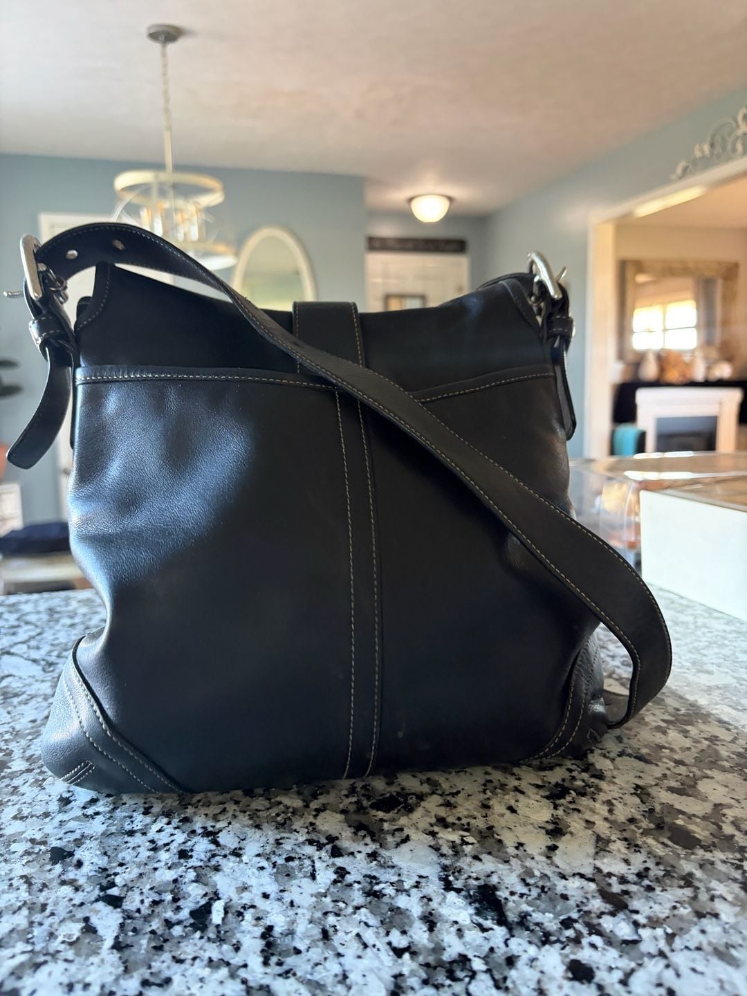 Coach 9480 Soho Black Leather Buckle Shoulder Bag 8