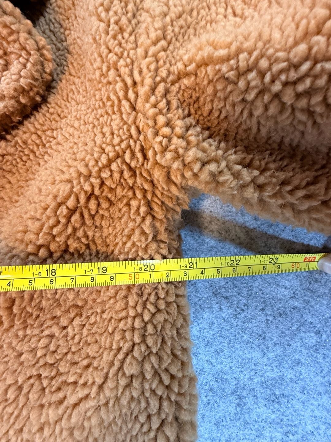 Abercrombie & Fitch The A&F Teddy Coat Size M Camel Faux Fur Jacket 7