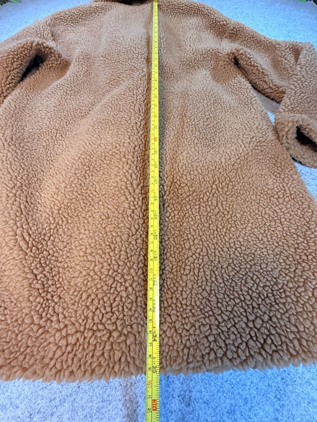 Abercrombie & Fitch The A&F Teddy Coat Size M Camel Faux Fur Jacket 8