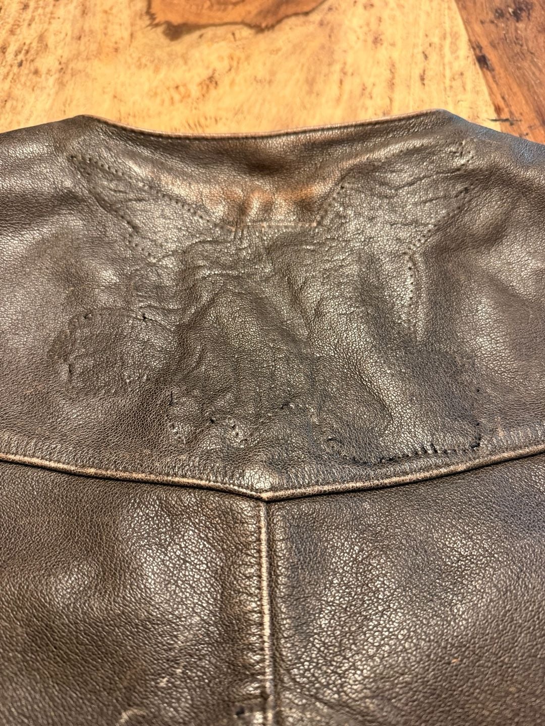 First Classics Leather Vest Size L Brown Motorcycle vintage distressed  7